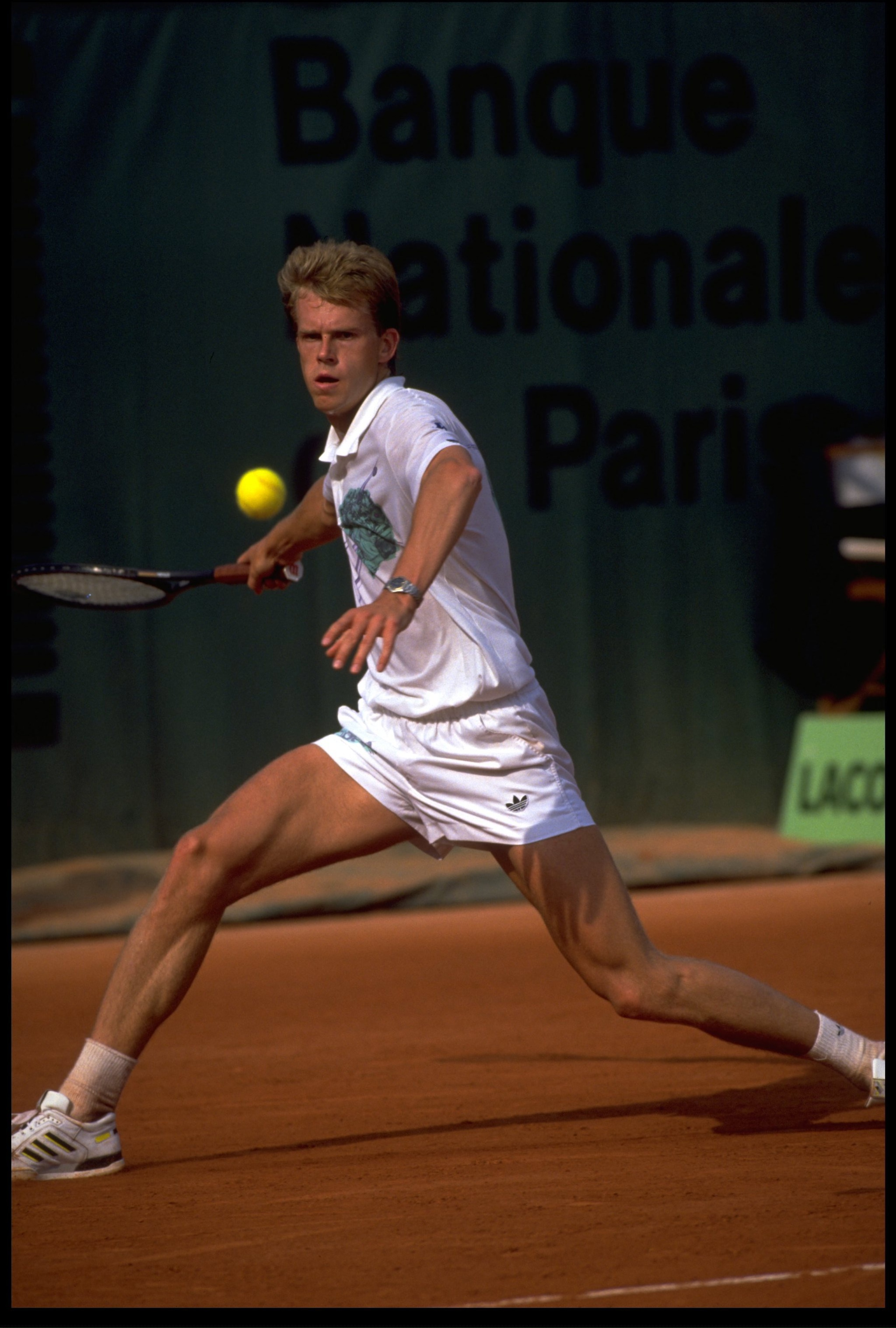 MAY 1989:  STEFAN EDBERG OF SWEDEN IN ACTION AT THE 1989 FRENCH OPEN GRAND SLAM.