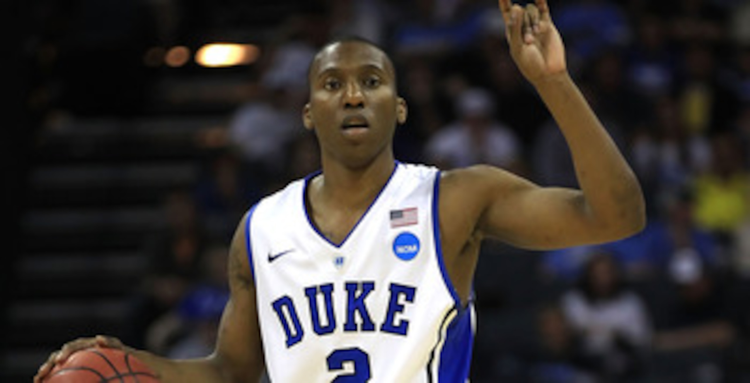 CHARLOTTE, NC - MARCH 20:  Nolan Smith #2 of the Duke Blue Devils calls a play in the second half while taking on the Michigan Wolverines during the third round of the 2011 NCAA men's basketball tournament at Time Warner Cable Arena on March 20, 2011 in C