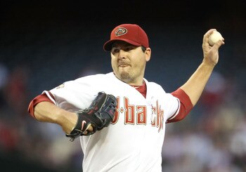 PHOENIX, AZ - MAY 03:  Starting pitcher Joe Saunders #34 of the Arizona Diamondbacks pitches against the Colorado Rockies during the Major League Baseball game at Chase Field on May 3, 2011 in Phoenix, Arizona.  The Diamondbacks defeated the Rockies 4-3.