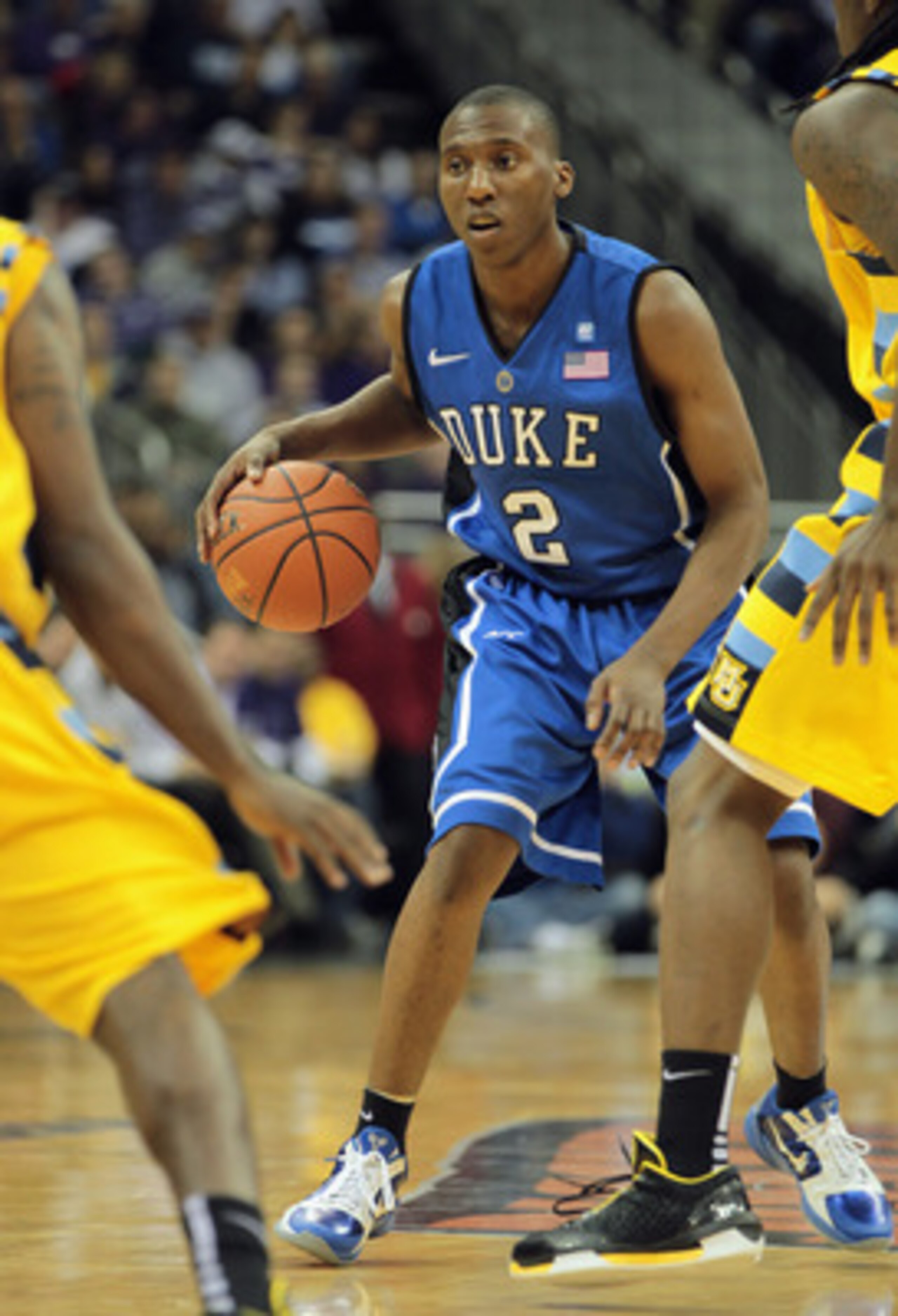 KANSAS CITY, MO - NOVEMBER 22:  Nolan Smith #2 of the Duke Blue Devils in action during the CBE Classic game against the Marquette Golden Eagles on November 22, 2010 at the Sprint Center in Kansas City, Missouri.  (Photo by Jamie Squire/Getty Images)