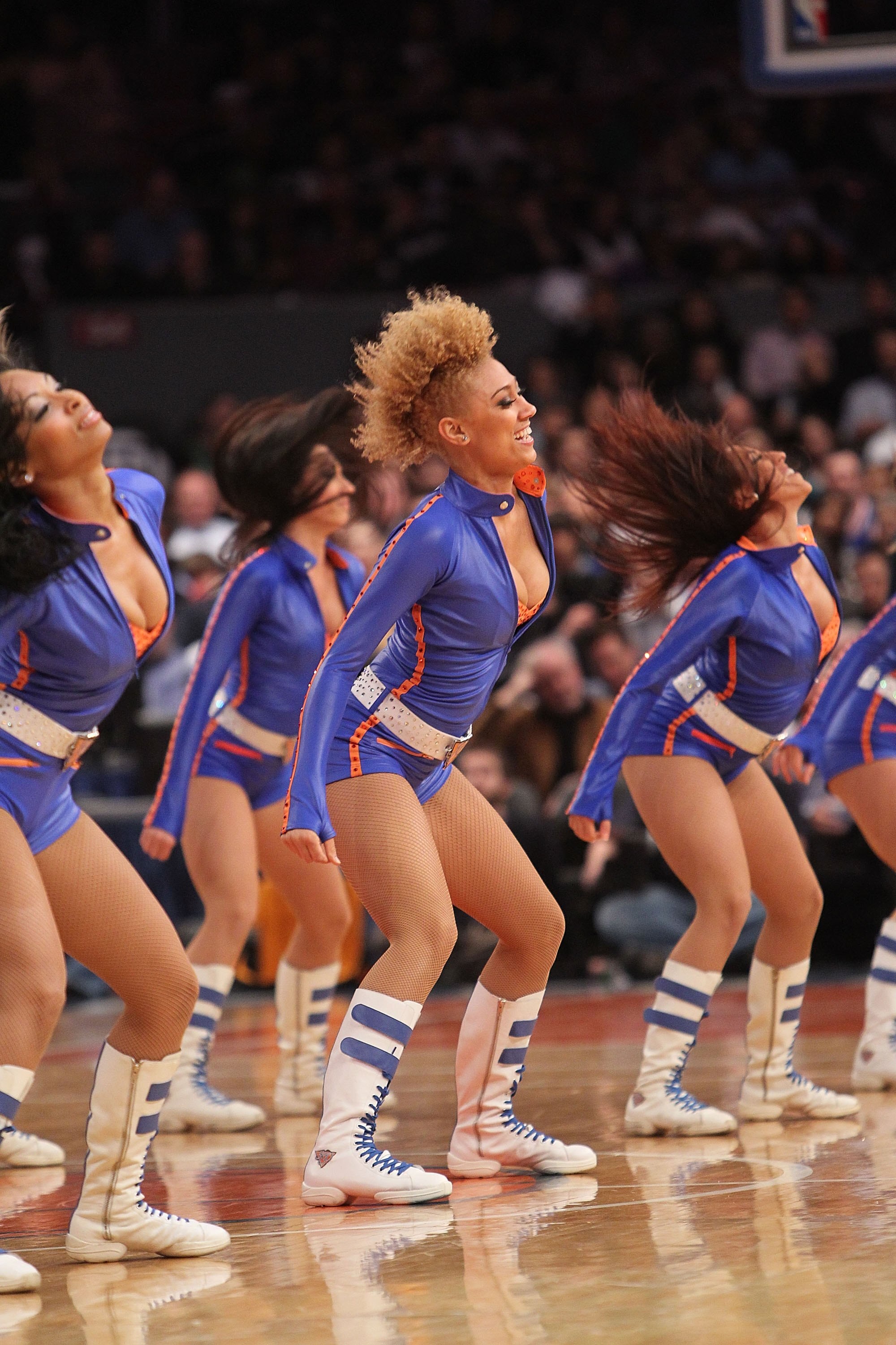 NEW YORK - FEBRUARY 17:  The Knicks City Dancers during the game between the New York Knicks and the Chicago Bulls at Madison Square Garden on February 17, 2010 in New York, New York. NOTE TO USER: User expressly acknowledges and agrees that, by downloadi