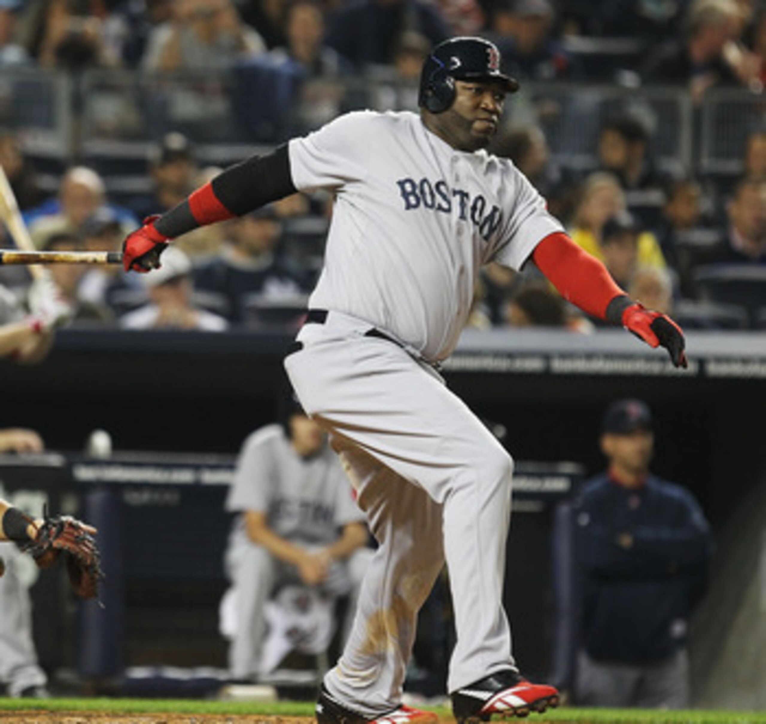 NEW YORK, NY - MAY 15:  David Ortiz #34 of the Boston Red Sox in action against the New York Yankees during their game on May 15, 2011 at Yankee Stadium in the Bronx borough of New York City.  (Photo by Al Bello/Getty Images)