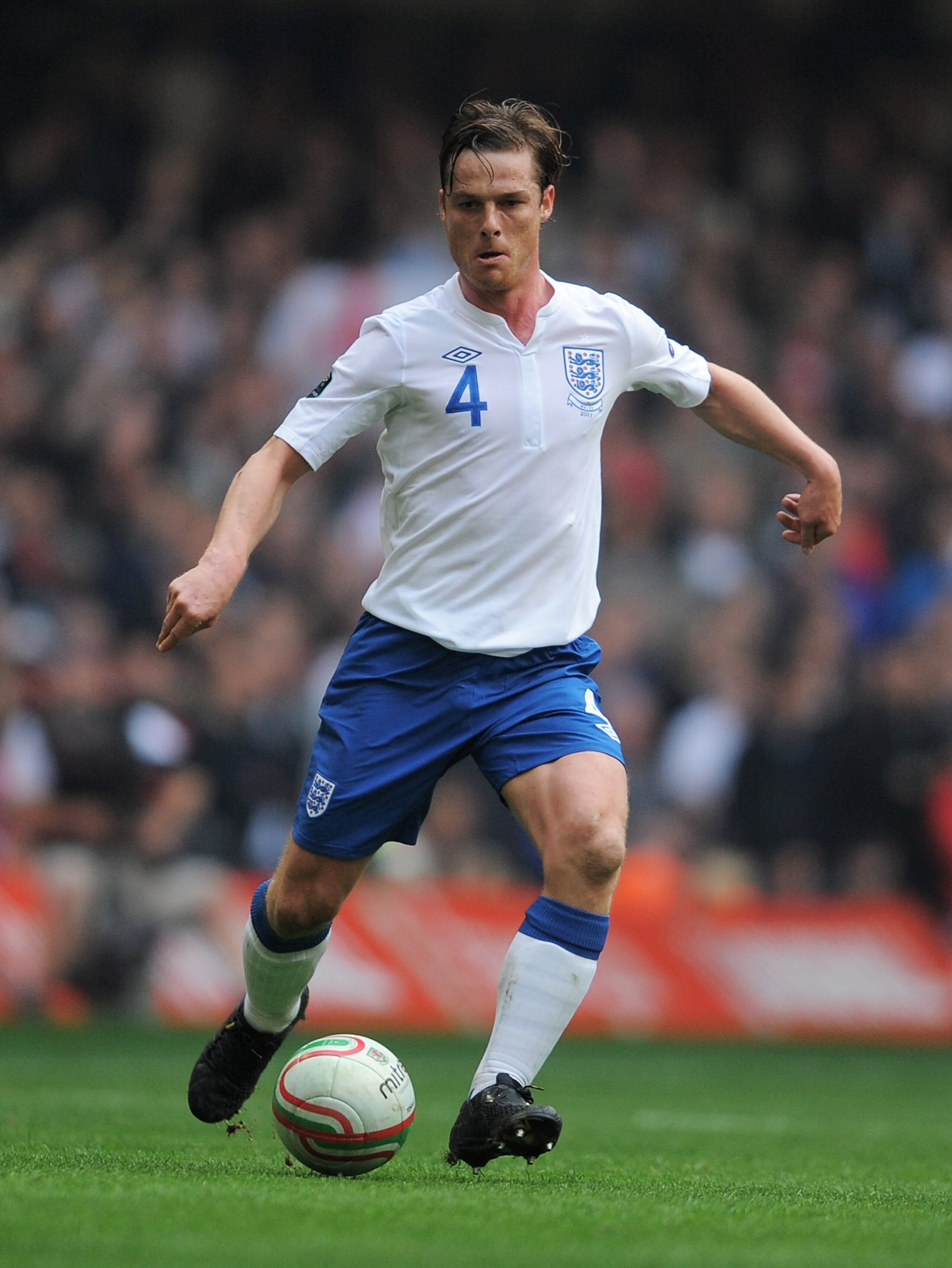 CARDIFF, WALES - MARCH 26:  Scott Parker of England in action during the UEFA EURO 2012 Group G qualifying match between Wales and England at the Millennium Stadium on March 26, 2011 in Cardiff, Wales.  (Photo by Michael Regan/Getty Images)