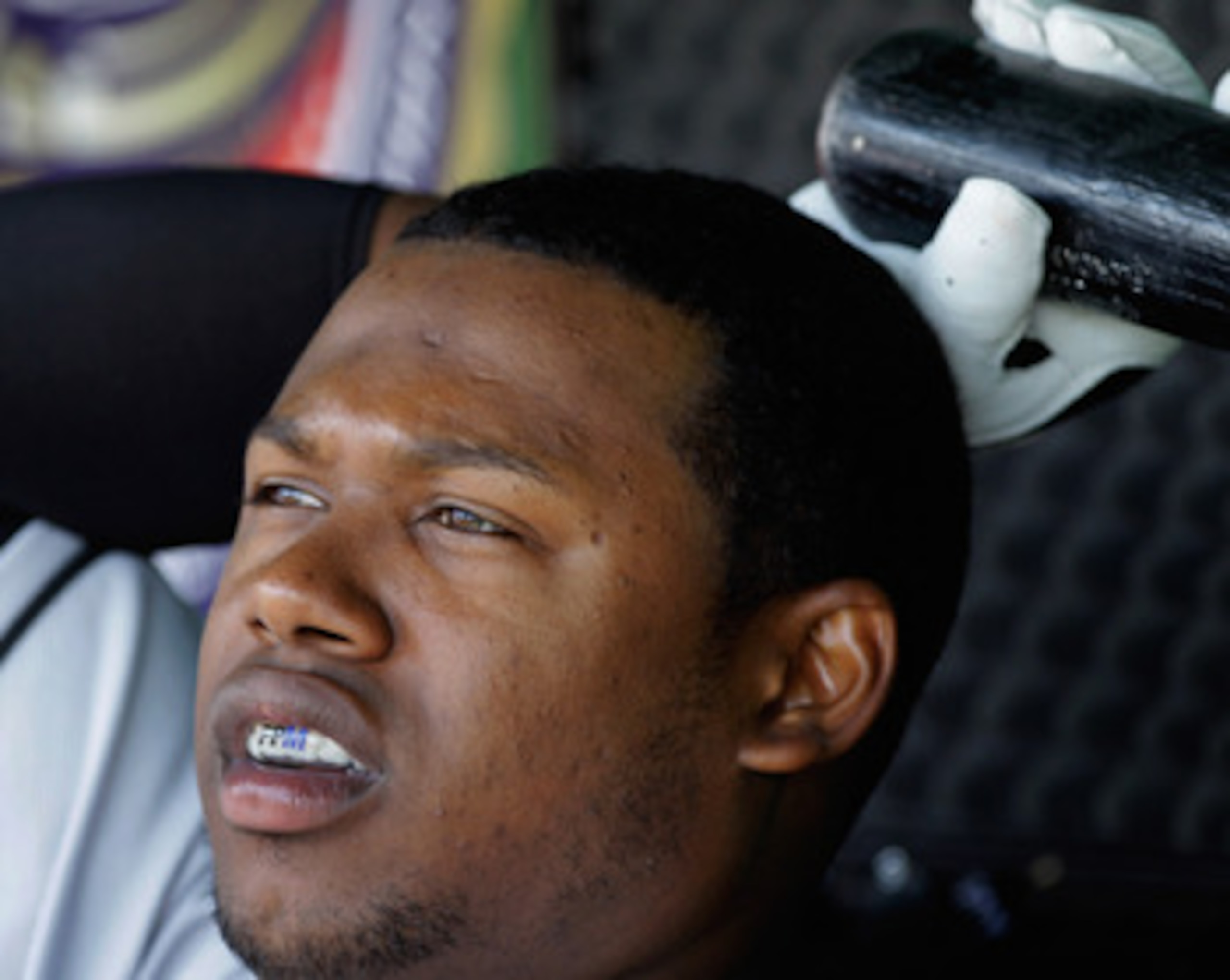 WASHINGTON, DC - MAY 15: Hanley Ramirez #2 of the Florida Marlins looks on from the dugout during the first inning against the Washington Nationals at Nationals Park on May 15, 2011 in Washington, DC.  (Photo by Rob Carr/Getty Images)