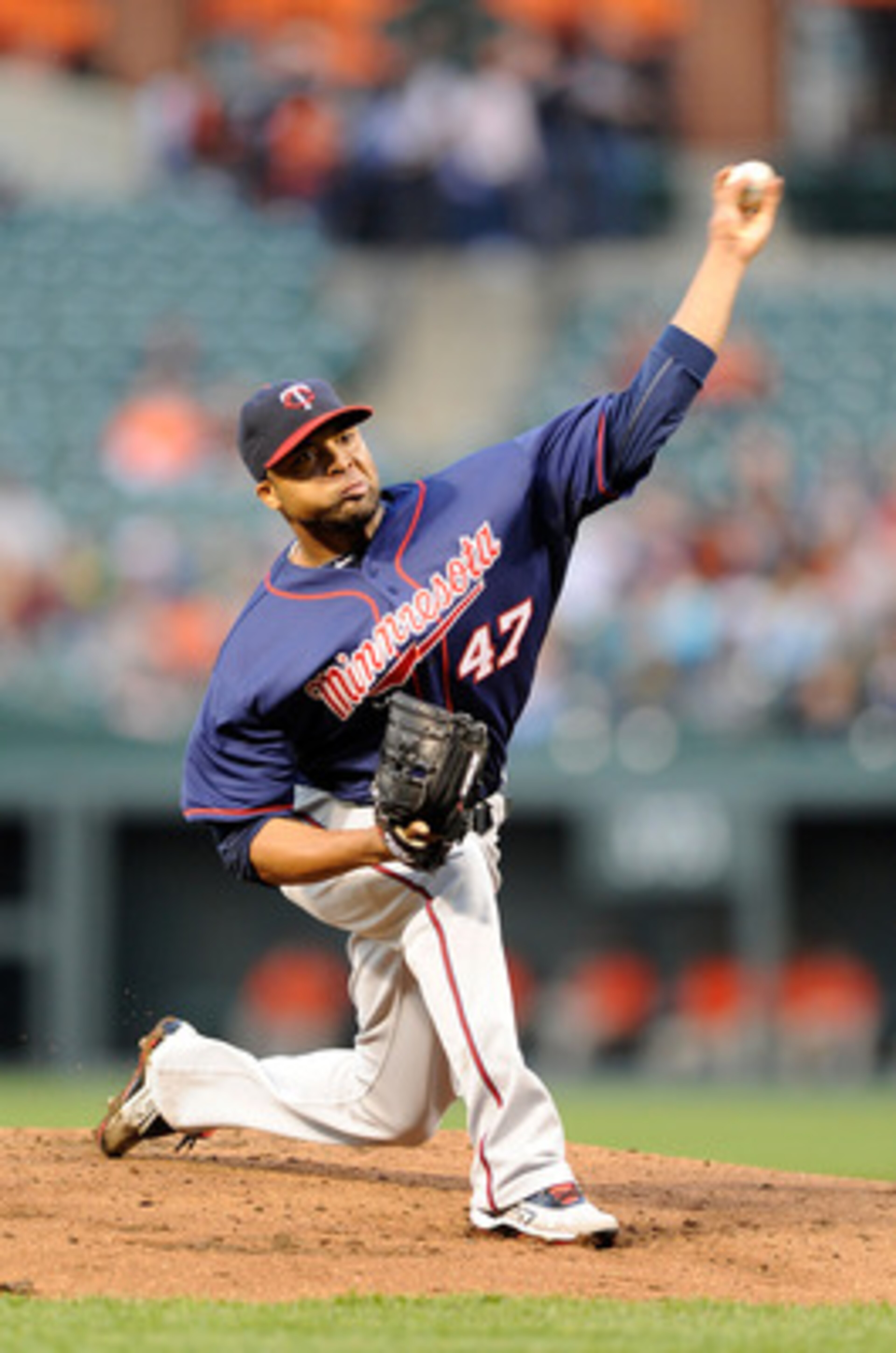 BALTIMORE, MD - APRIL 18: Francisco Liriano #47 of the Minnesota Twins pitches against the Baltimore Orioles at Oriole Park at Camden Yards on April 18, 2011 in Baltimore, Maryland. (Photo by Greg Fiume/Getty Images) BALTIMORE, MD - APRIL 18: Francisco Liriano #47 of the Minnesota Twins pitches against the Baltimore Orioles at Oriole Park at Camden Yards on April 18, 2011 in Baltimore, Maryland. (Photo by Greg Fiume/Getty Images)