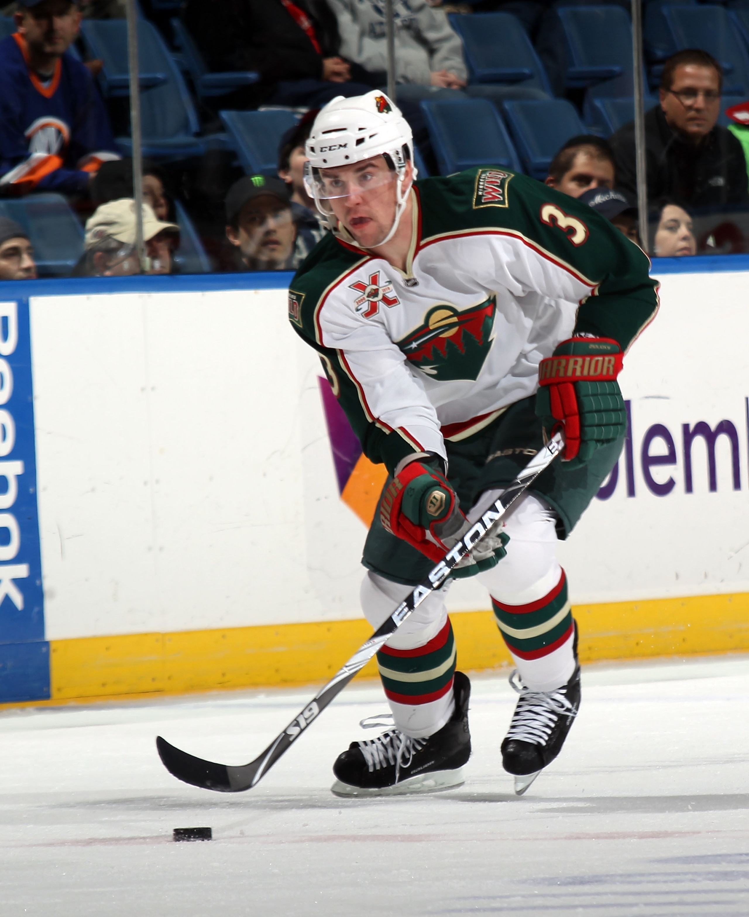 UNIONDALE, NY - MARCH 02:  Marek Zidlicky #3 of the Minnesota Wild skates against the New York Islanders at the Nassau Coliseum on March 2, 2011 in Uniondale, New York. The Islanders defeated the Wild 4-1.  (Photo by Bruce Bennett/Getty Images)
