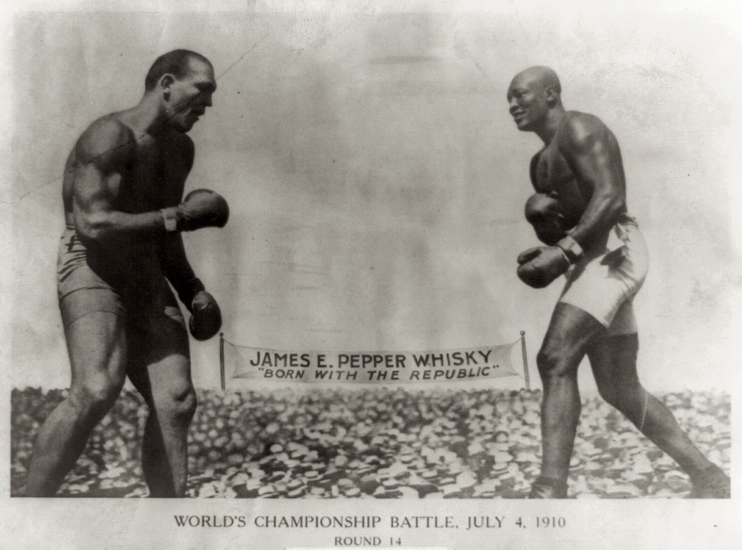 James Jeffries takes on Jack Johnson