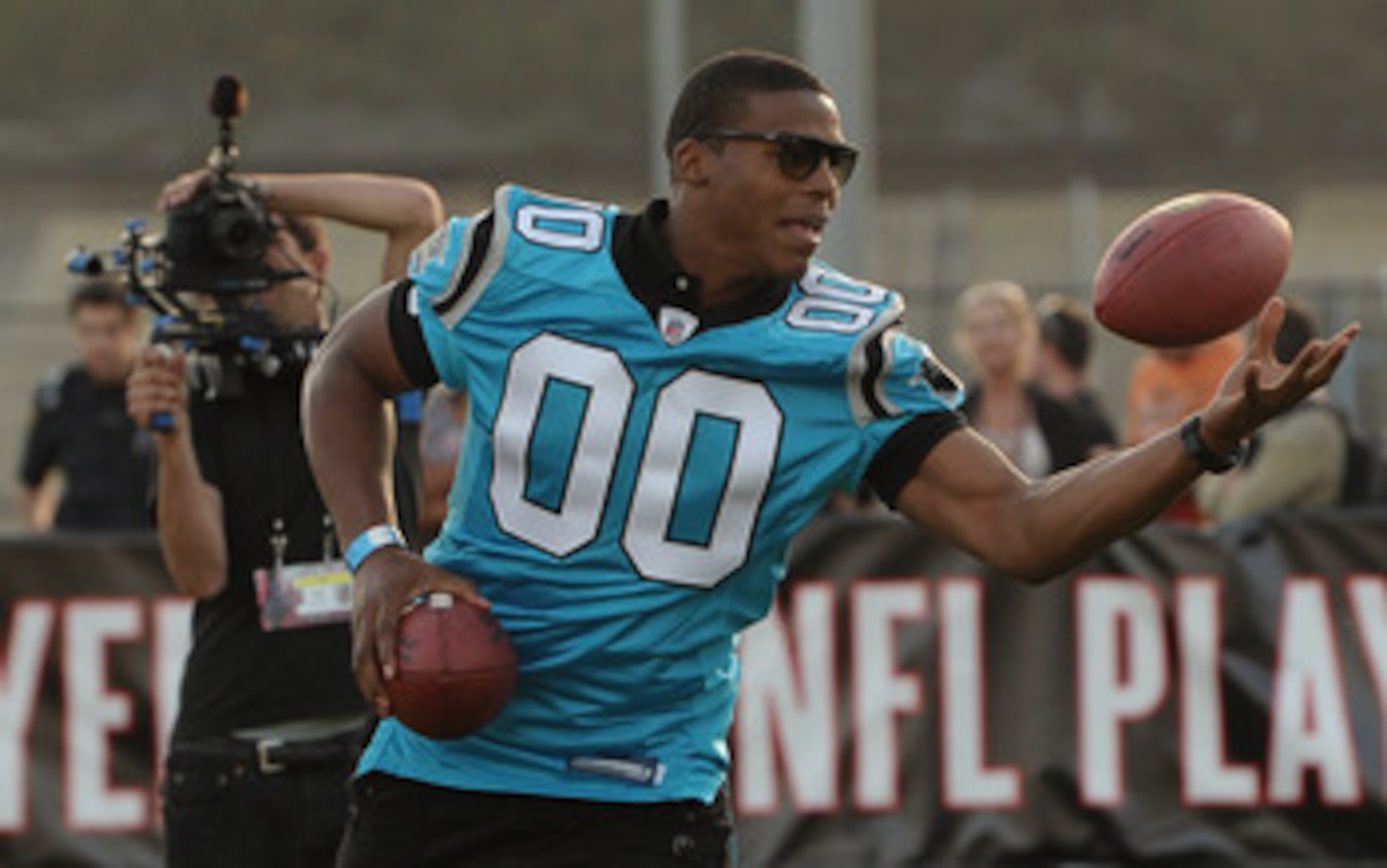 LOS ANGELES, CA - MAY 20: Cam Newton attends the NFL PLAYERS Premiere League Flag Football Game at UCLA on May 20, 2011 in Los Angeles, California. (Photo by Noel Vasquez/Getty Images) LOS ANGELES, CA - MAY 20: Cam Newton attends the NFL PLAYERS Premiere League Flag Football Game at UCLA on May 20, 2011 in Los Angeles, California. (Photo by Noel Vasquez/Getty Images)