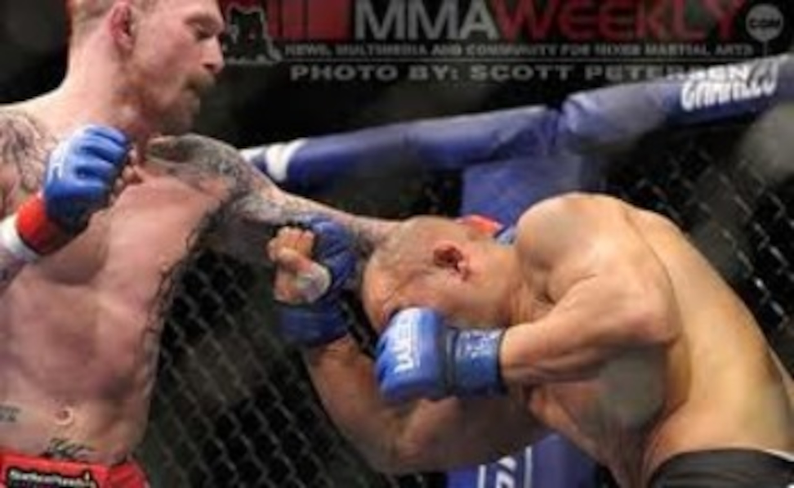 Bart Palaszewski unloading on Kamal Shalorus