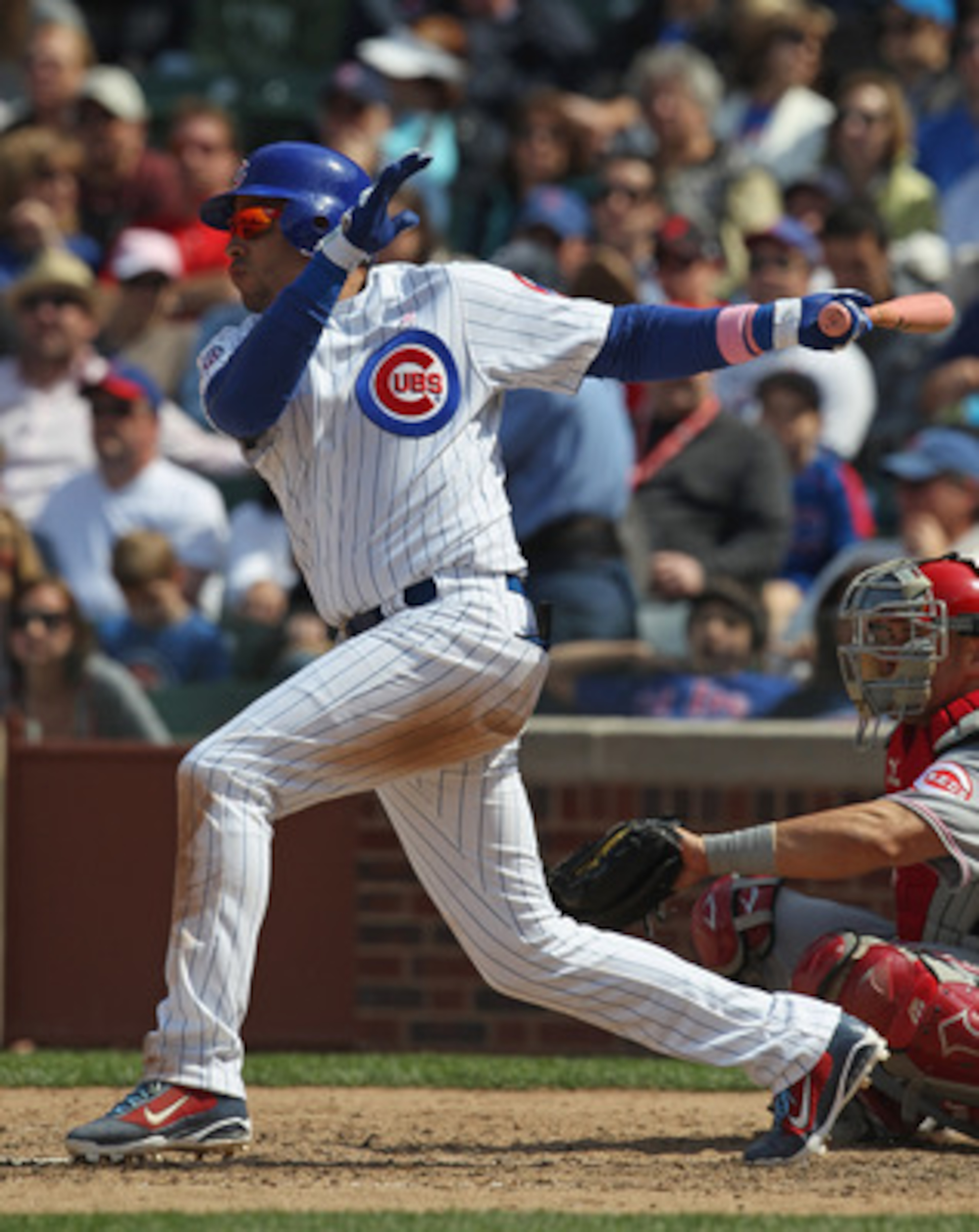 CHICAGO, IL - MAY 08: Aramis Ramirez #16 of the Chicago Cubs takes a swing against the Cincinnati Reds at Wrigley Field on May 8, 2011 in Chicago, Illinois. The Reds defeated the Cubs 2-0. (Photo by Jonathan Daniel/Getty Images)