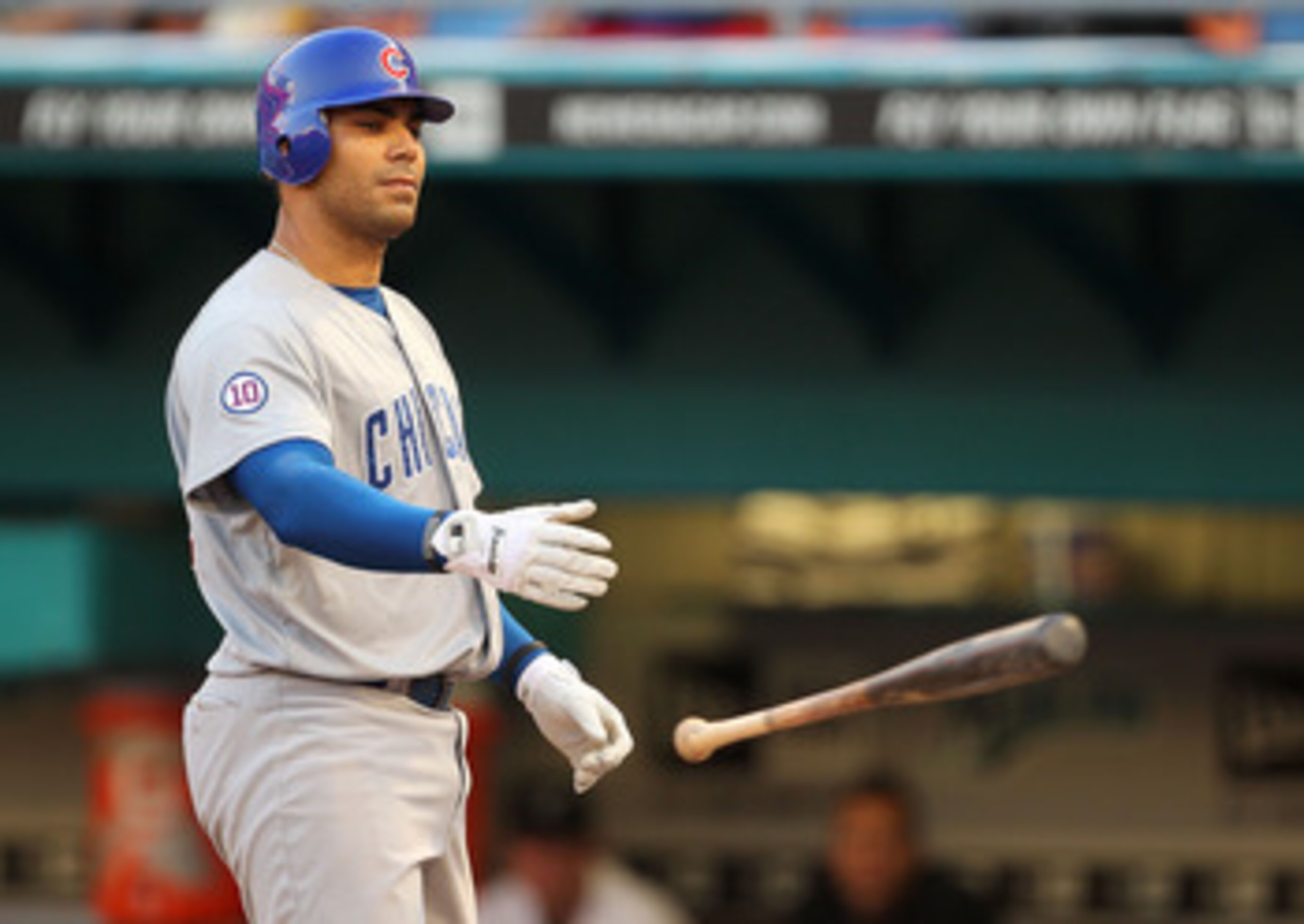 MIAMI GARDENS, FL - MAY 18:  Carlos Pena #22 of the Chicago Cubs draws a walk during a game against the Florida Marlins at Sun Life Stadium on May 18, 2011 in Miami Gardens, Florida.  (Photo by Mike Ehrmann/Getty Images)