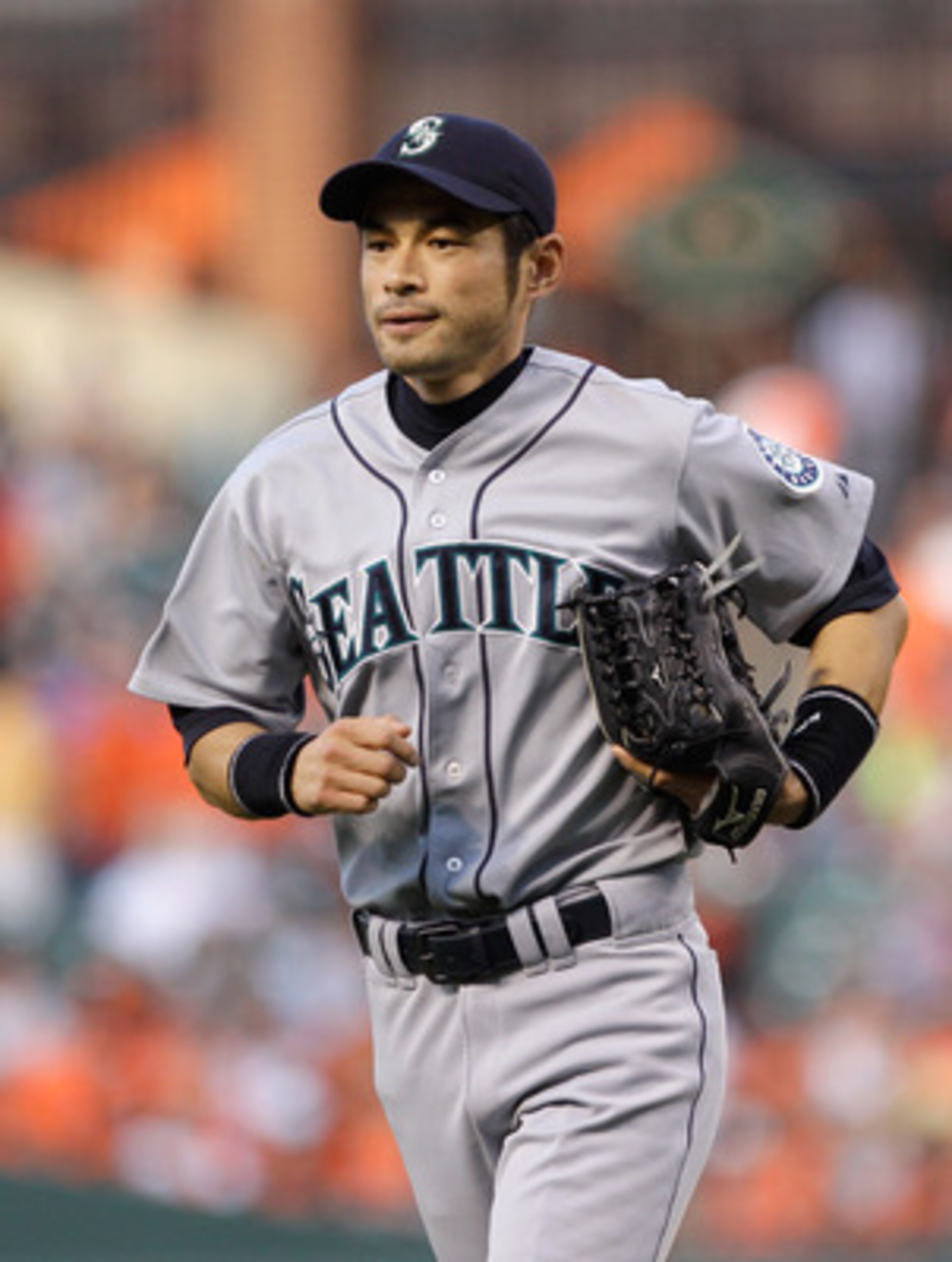 BALTIMORE, MD - MAY 12:  Ichiro Suzuki #51 of the Seattle Mariners in action against the Baltimore Orioles at Oriole Park at Camden Yards on May 12, 2011 in Baltimore, Maryland.  (Photo by Rob Carr/Getty Images)