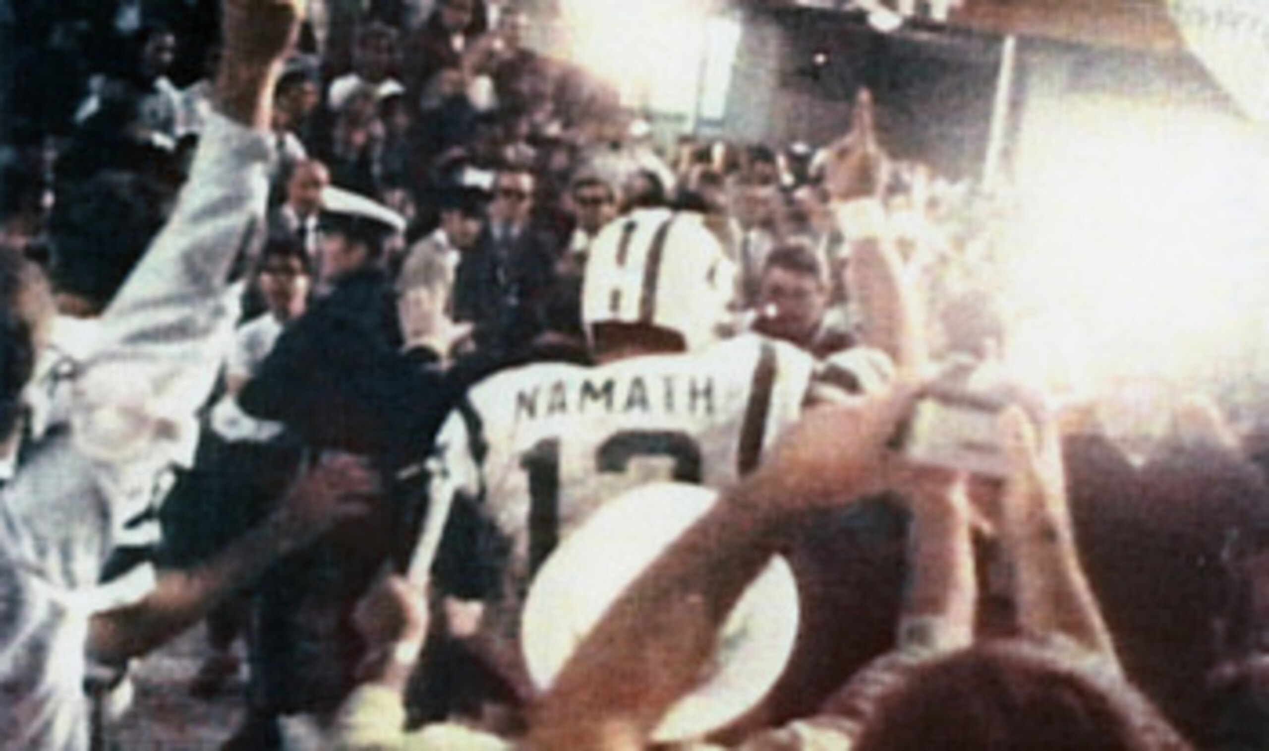 Jets Quarterback Joe Namath after beating the Baltimore Colts in Super Bowl III.