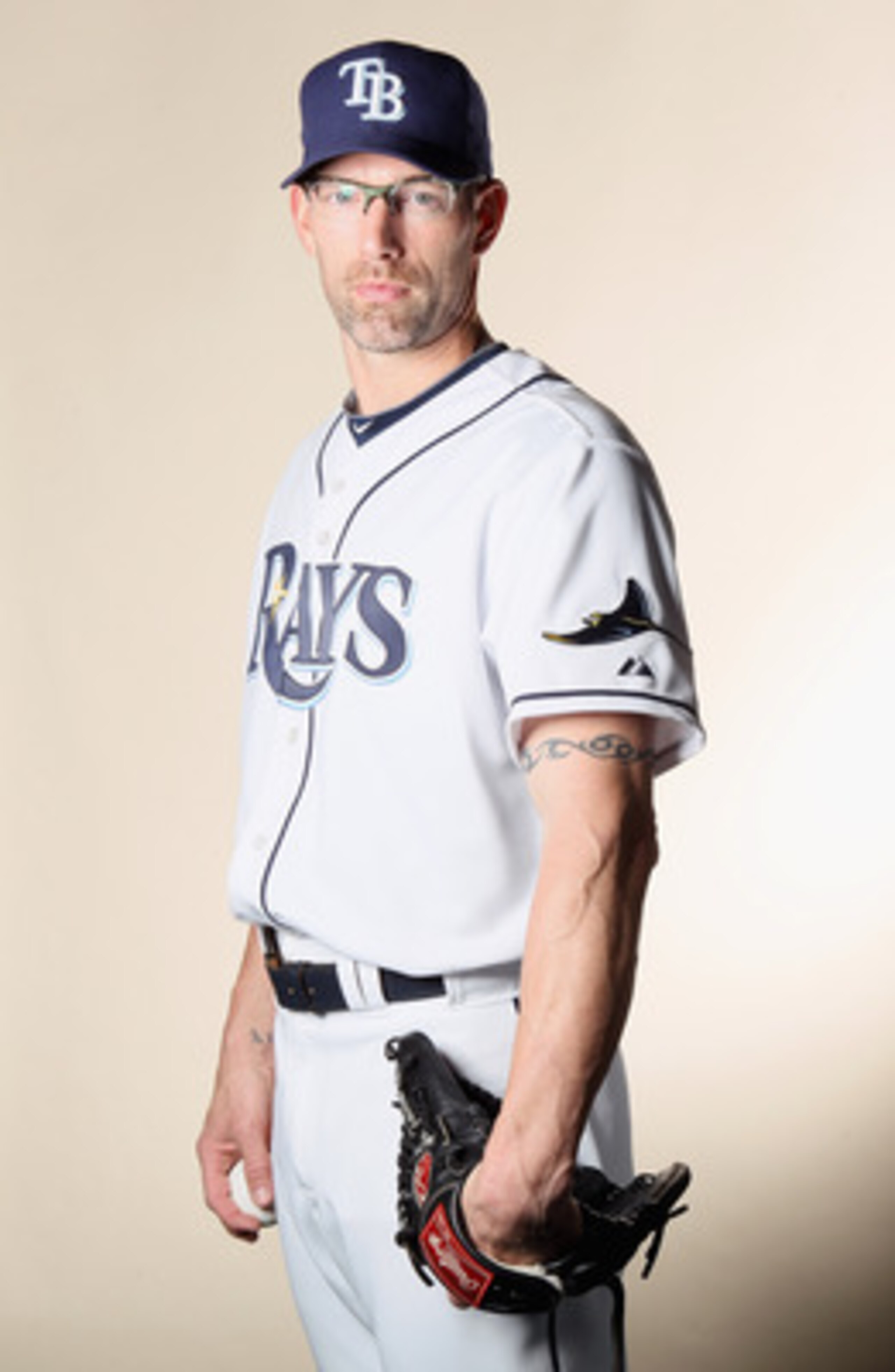 FT. MYERS, FL - FEBRUARY 22:  Kyle Farnsworth #43 of the Tampa Bay Rays poses for a portrait during the Tampa Bay Rays Photo Day on February 22, 2011 at the Charlotte Sports Complex in Port Charlotte, Florida.  (Photo by Elsa/Getty Images)