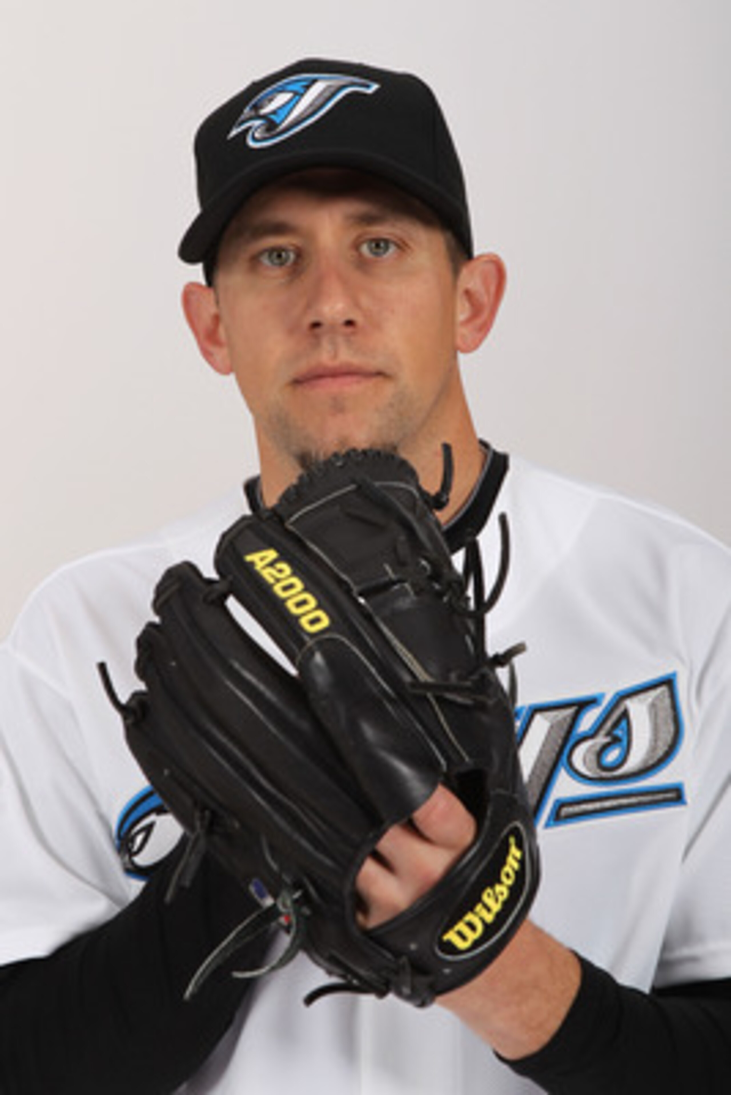 DUNEDIN, FL - FEBRUARY 20:  Shawn Camp #57 of the Toronto Blue Jays poses during photo day at Florida Auto Exchange Stadium on February 20, 2011 in Dunedin, Florida.  (Photo by Nick Laham/Getty Images)