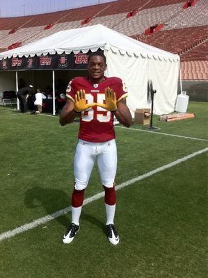 Leonard Hankerson at the NFL Rookie Photo Shoot