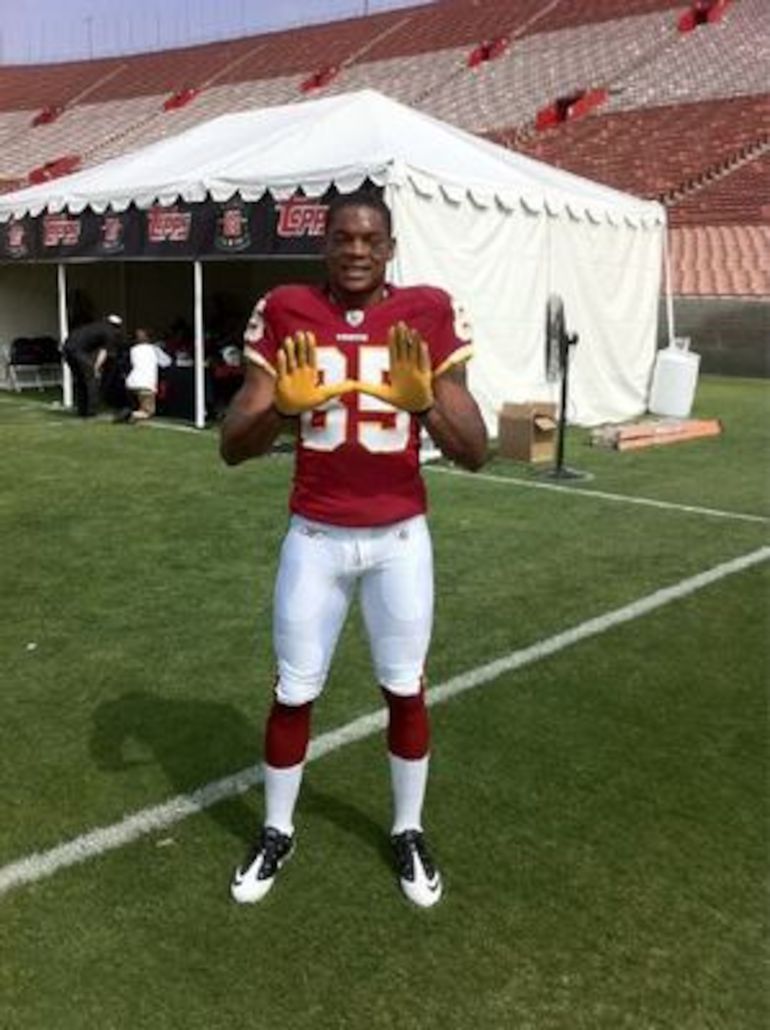 Leonard Hankerson at the NFL Rookie Photo Shoot