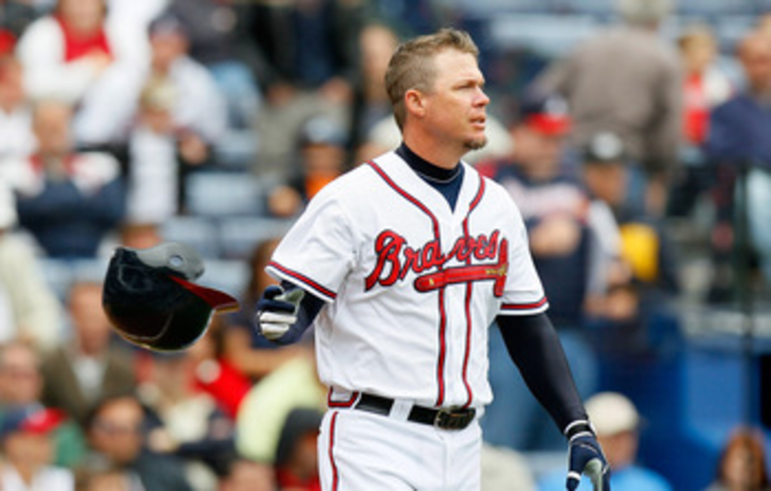 ATLANTA - MAY 31: Chipper Jones #10 of the Atlanta Braves rounds the bases against the San Diego Padres at Turner Field on May 31, 2011 in Atlanta, Georgia. (Photo by Scott Cunningham/Getty Images)