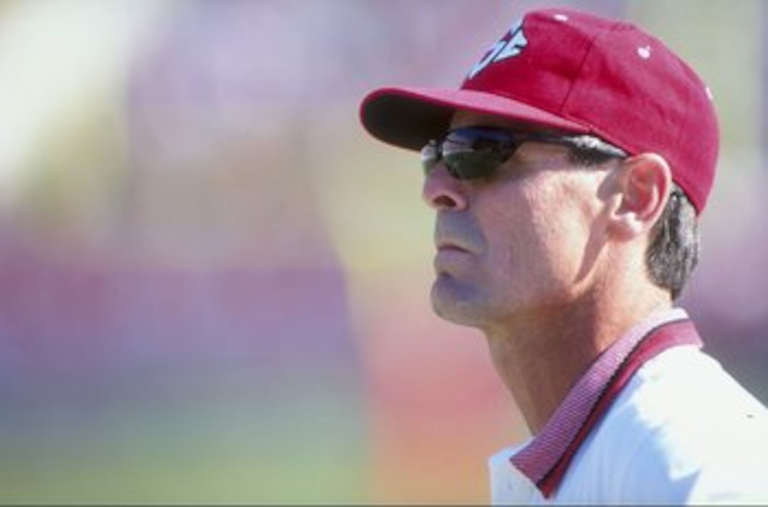 17 Oct 1998:  Coach Mike O''Cain of the NC State Wolfpack looking on during the game against the Duke Blue Devils at the Carter Finley Stadium in Raliegh, North Carolina. The Wolfpack defeated the Blue Devils 27-24. Mandatory Credit: Craig Jones  /Allspor