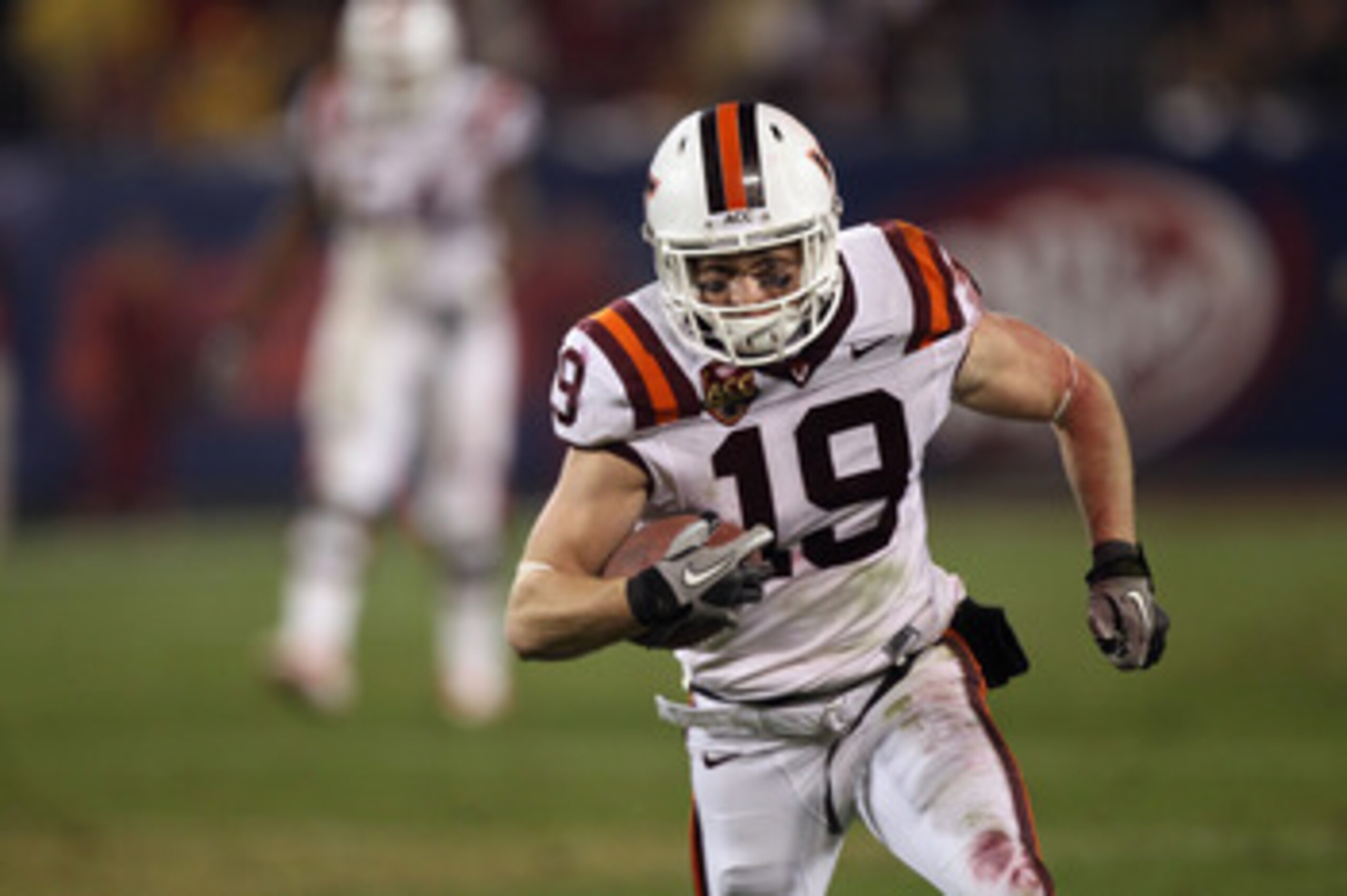 CHARLOTTE, NC - DECEMBER 04:  Danny Coale #19 of the Virginia Tech Hokies against the Florida State Seminoles during their game at Bank of America Stadium on December 4, 2010 in Charlotte, North Carolina.  (Photo by Streeter Lecka/Getty Images)