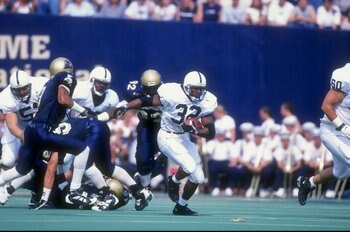 19 Sep 1998:  Tailback Cordell Mitchell #32 of the Penn State Nittany Lions in action during a game against the Pittsburgh Panthers at the Pitt Stadium in Pittsburgh, Pennsylvania. The Nittany Lions defeated the Panthers 20-13. Mandatory Credit: Rick Stew