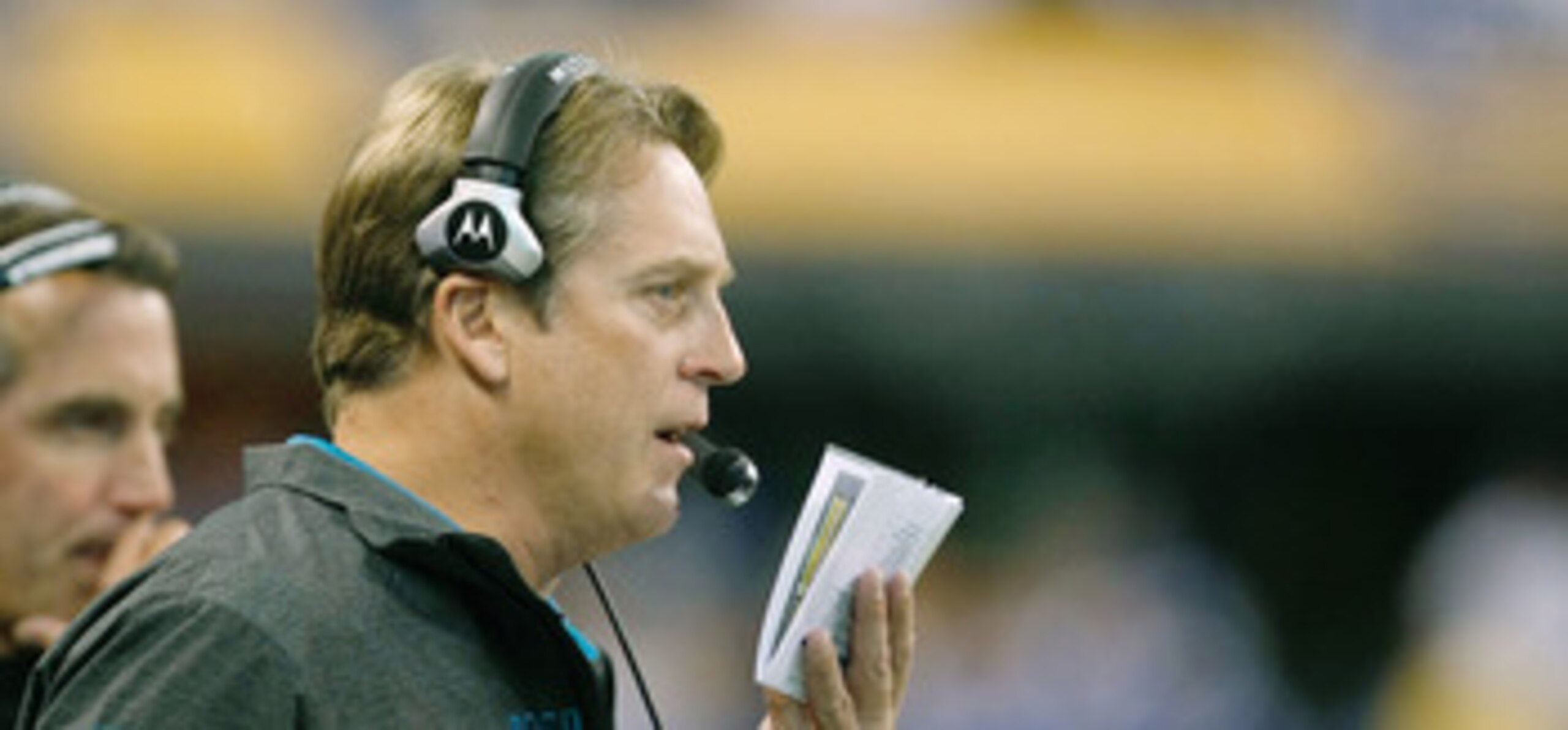 INDIANAPOLIS, IN - DECEMBER 19: Jack Del Rio of the Jacksonville Jaguars looks on against the Indianapolis Colts at Lucas Oil Stadium on December 19, 2010 in Indianapolis, Indiana. The Colts defeated the Jaguars 34-24.   (Photo by Scott Boehm/Getty Images