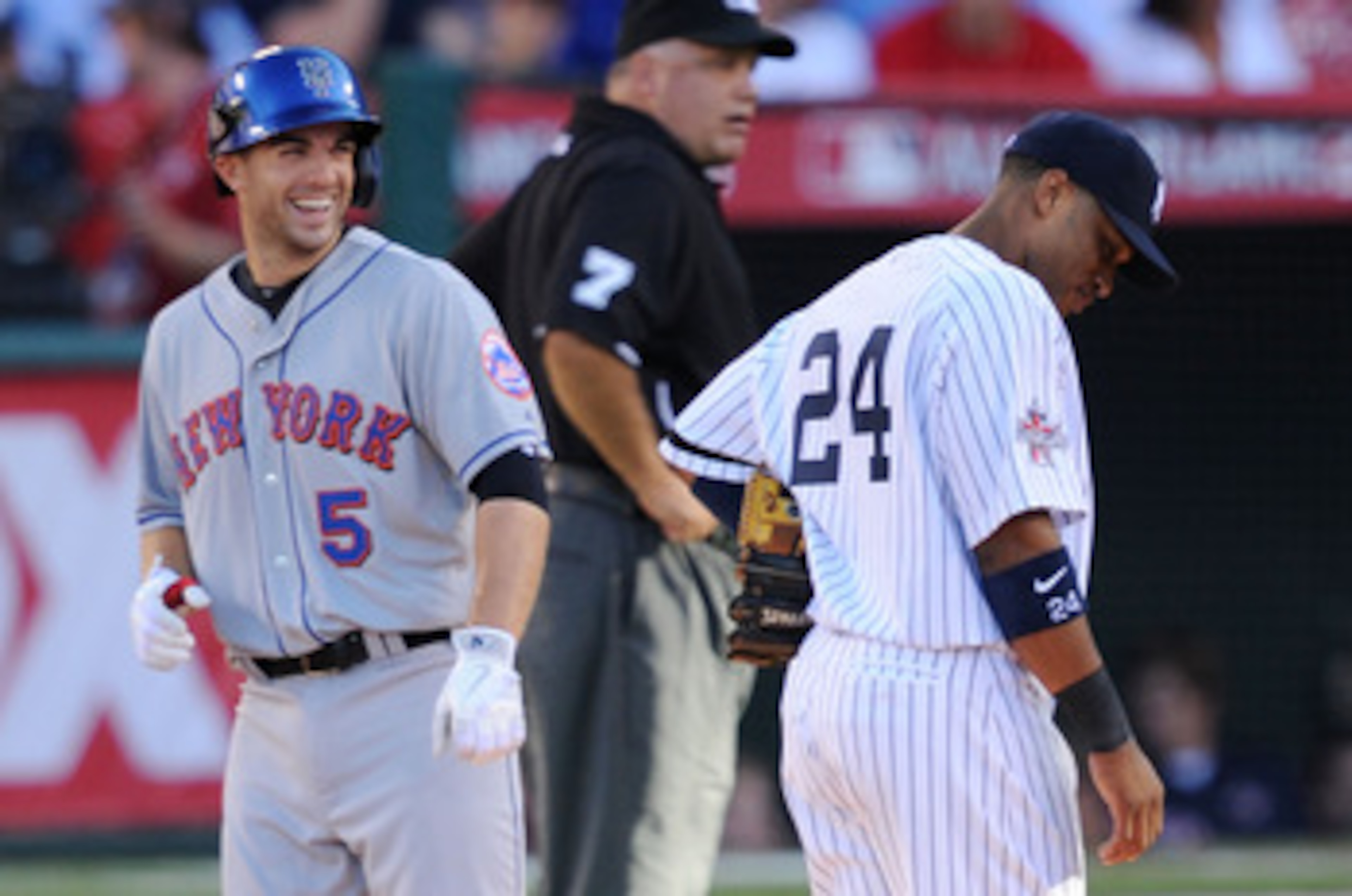 ANAHEIM, CA - JULY 13: National League All-Star David Wright #5 of the New York Mets and American League All-Star Robinson Cano #24 of the New York Yankees during the 81st MLB All-Star Game at Angel Stadium of Anaheim on July 13, 2010 in Anaheim, Califor ANAHEIM, CA - JULY 13: National League All-Star David Wright #5 of the New York Mets and American League All-Star Robinson Cano #24 of the New York Yankees during the 81st MLB All-Star Game at Angel Stadium of Anaheim on July 13, 2010 in Anaheim, Califor