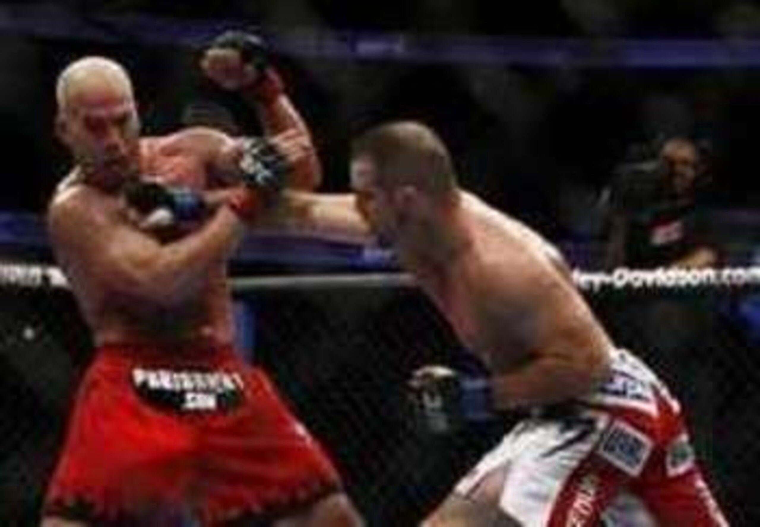 Matt Hamill delivering a solid right hand on Tito Ortiz