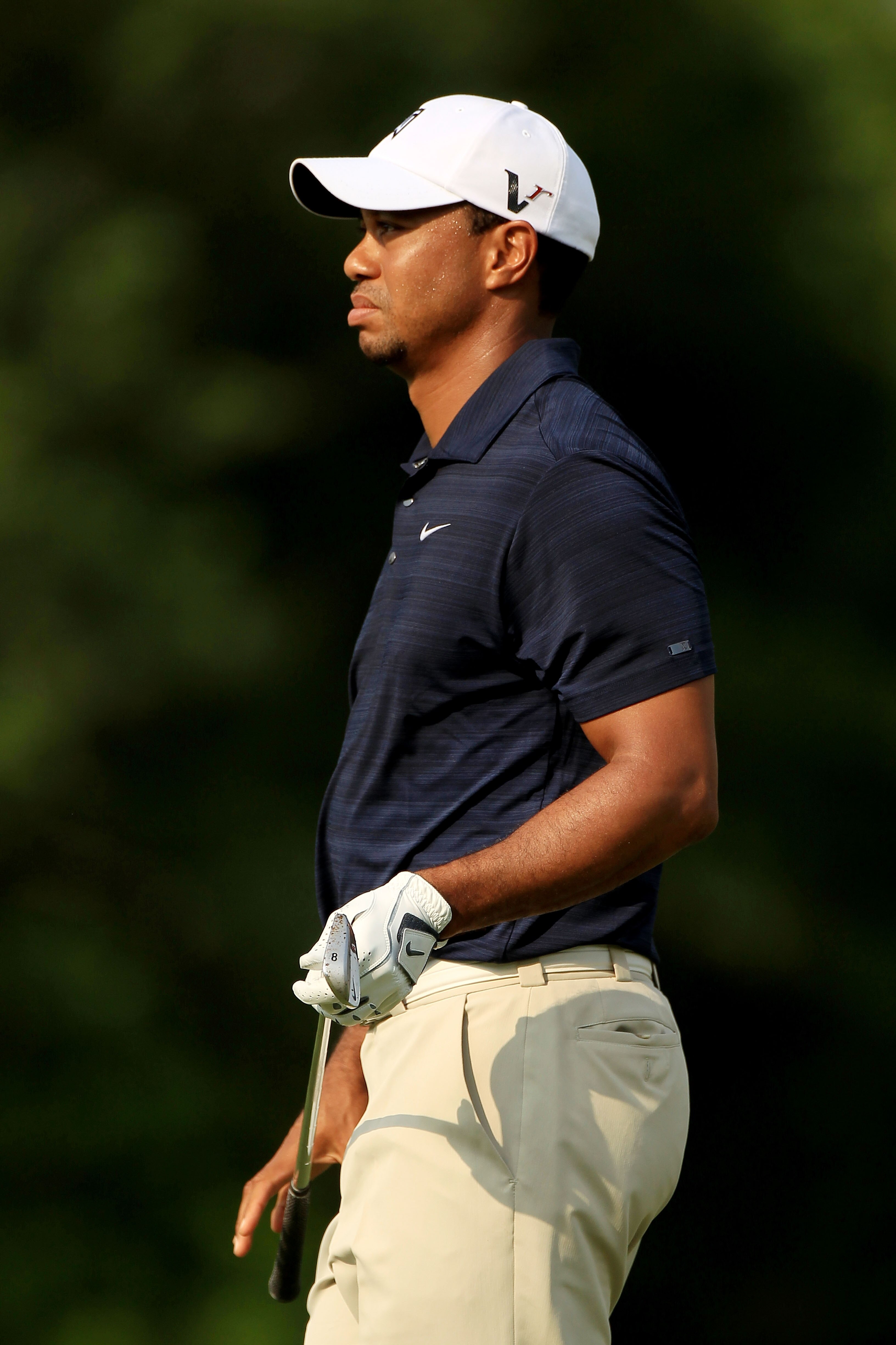 PONTE VEDRA BEACH, FL - MAY 12:  Tiger Woods looks on from the fifth hole during the first round of THE PLAYERS Championship held at THE PLAYERS Stadium course at TPC Sawgrass on May 12, 2011 in Ponte Vedra Beach, Florida.  (Photo by Streeter Lecka/Getty 