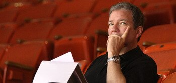 PITTSBURGH - MAY 20: General Manager Ray Shero of the Pittsburgh Penguins watches his team's practice session at Mellon Arena on May 20, 2009 in Pittsburgh, Pennsylvania. (Photo by Bruce Bennett/Getty Images)