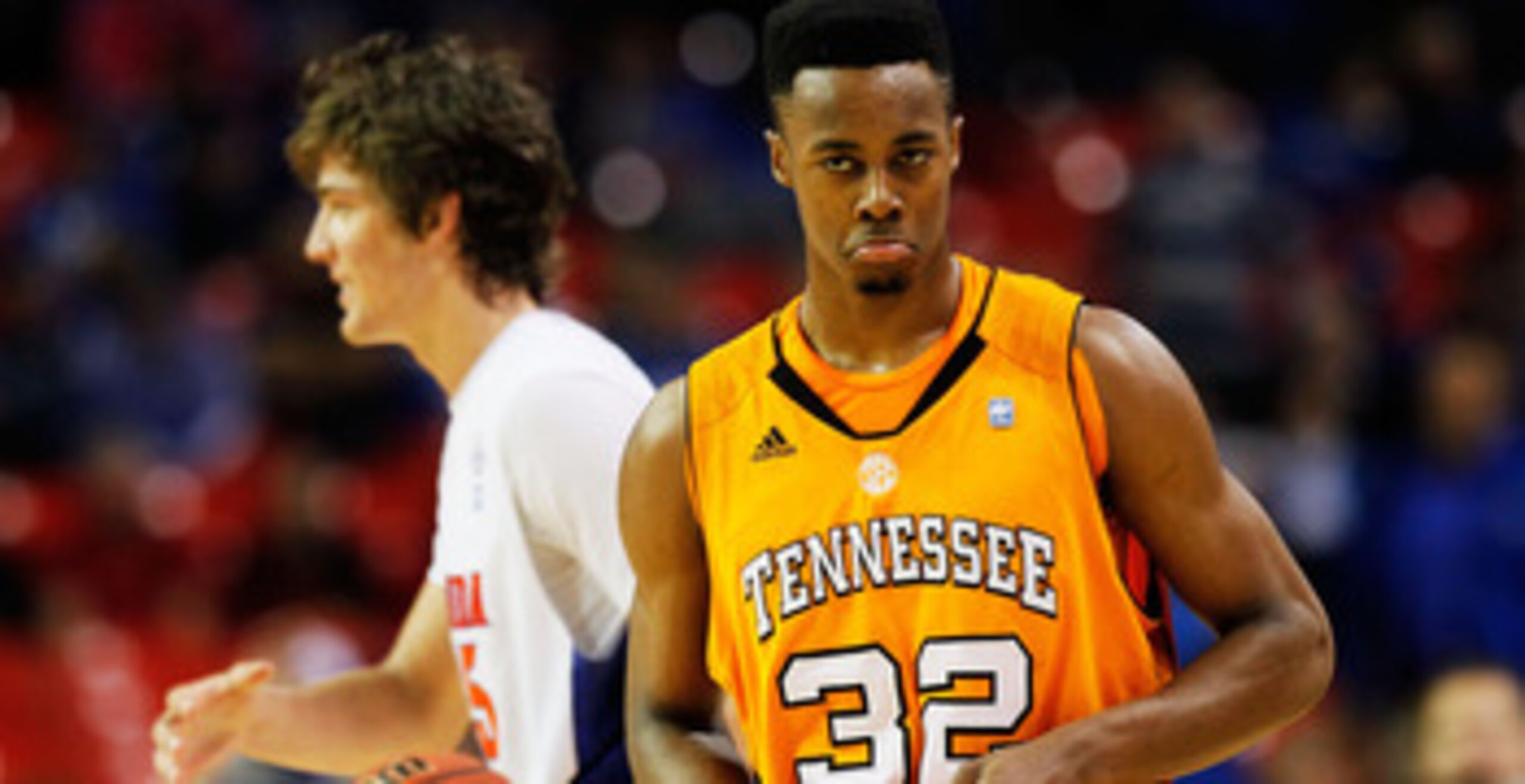 ATLANTA, GA - MARCH 11:  Scotty Hopson #32 of the Tennessee Volunteers reacts during their 74 to 85 loss to the Florida Gators in the quarterfinals of the SEC Men's Basketball Tournament at Georgia Dome on March 11, 2011 in Atlanta, Georgia.  (Photo by Ke