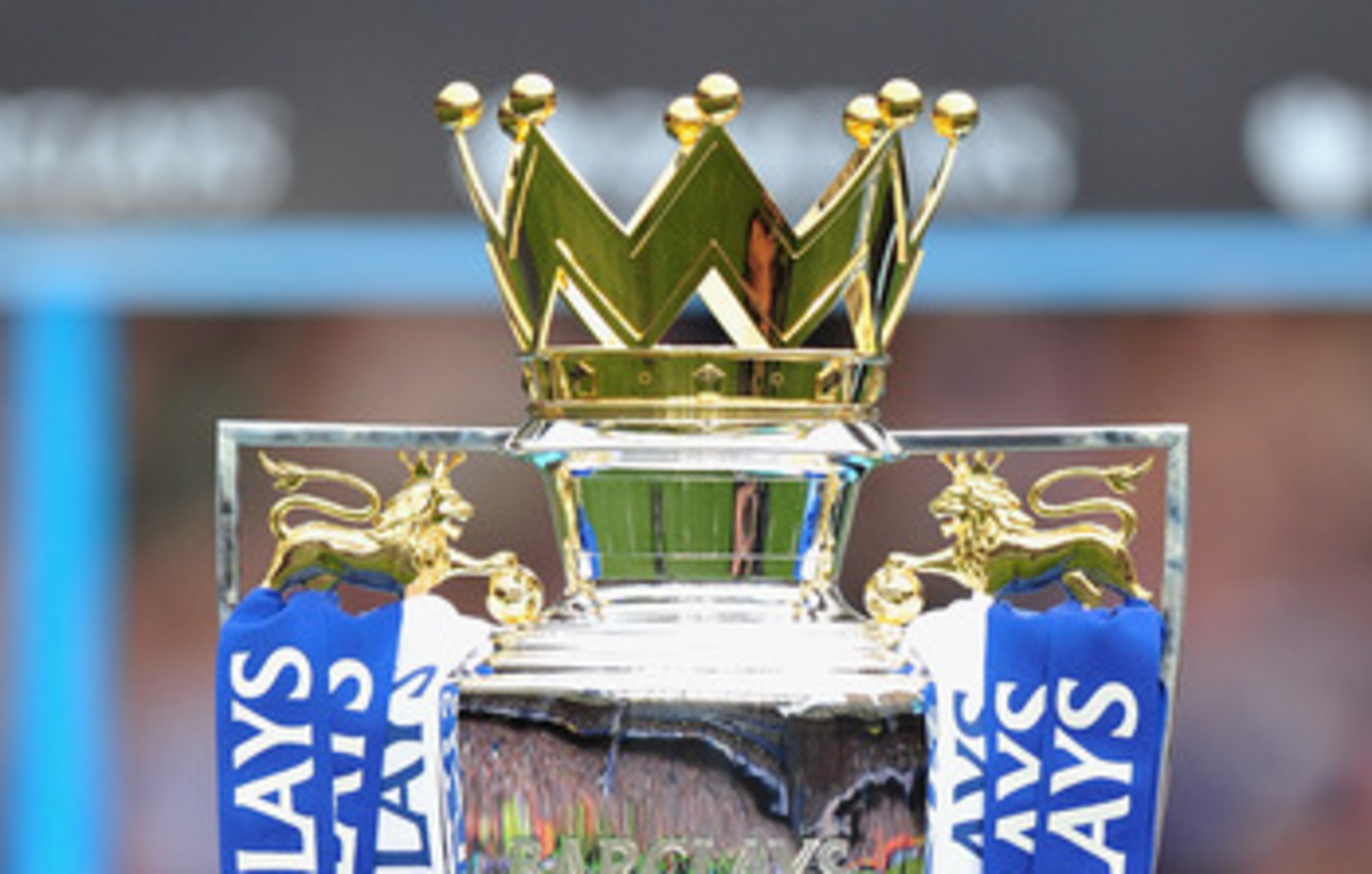 LONDON, ENGLAND - MAY 09:  A view of the Premier League trophy after the Barclays Premier League match between Chelsea and Wigan Athletic at Stamford Bridge on May 9, 2010 in London, England. Chelsea won 8-0 to win the championship.  (Photo by Clive Mason