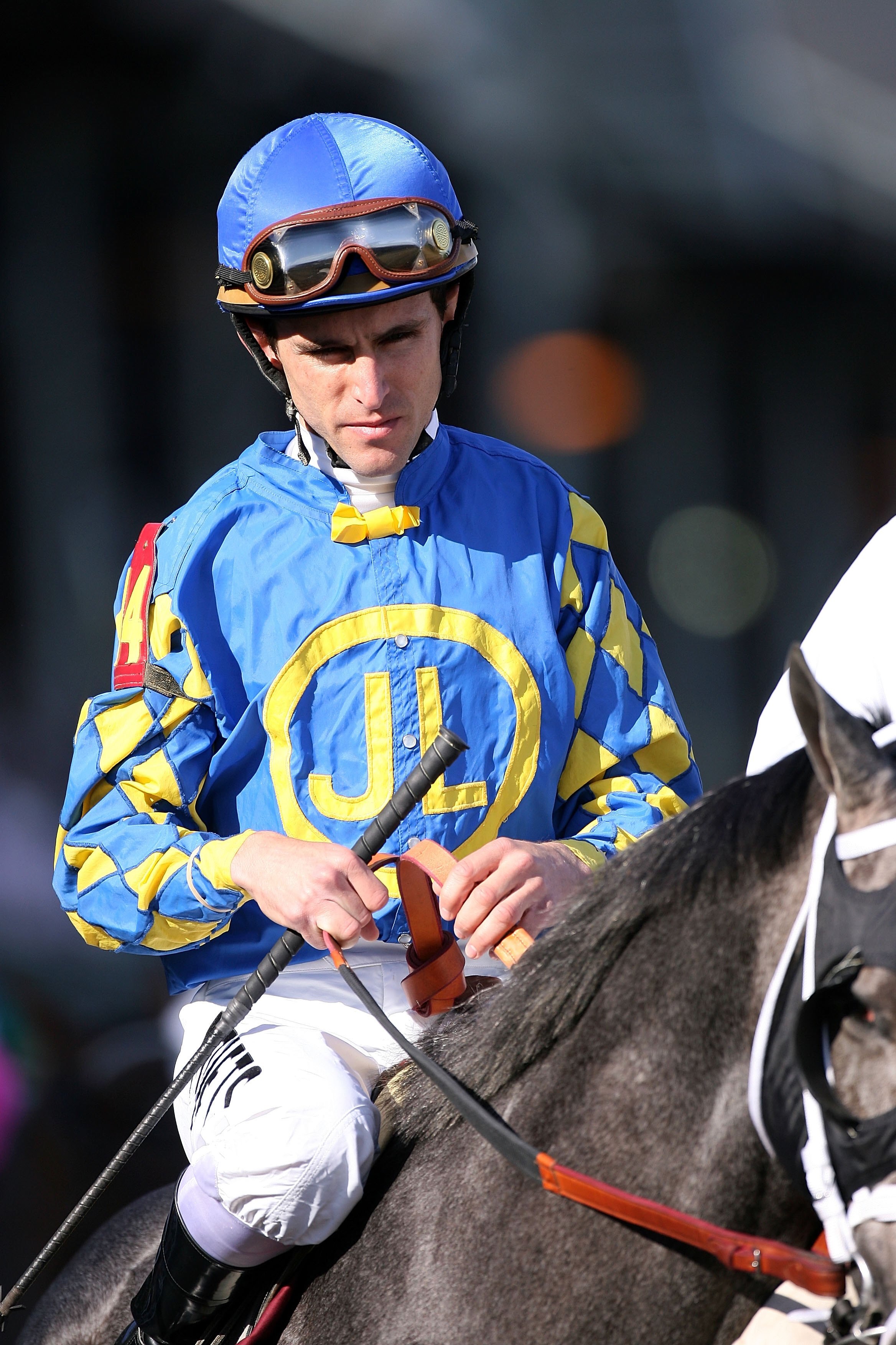LOUISVILLE, KY - MAY 03:  Ramon Dominguez, riding #14 Monba, makes his way to the starting gate durinng the 134th running of the Kentucky Derby on May 3, 2008 at Churchill Downs in Louisville, Kentucky.  (Photo by Andy Lyons/Getty Images)