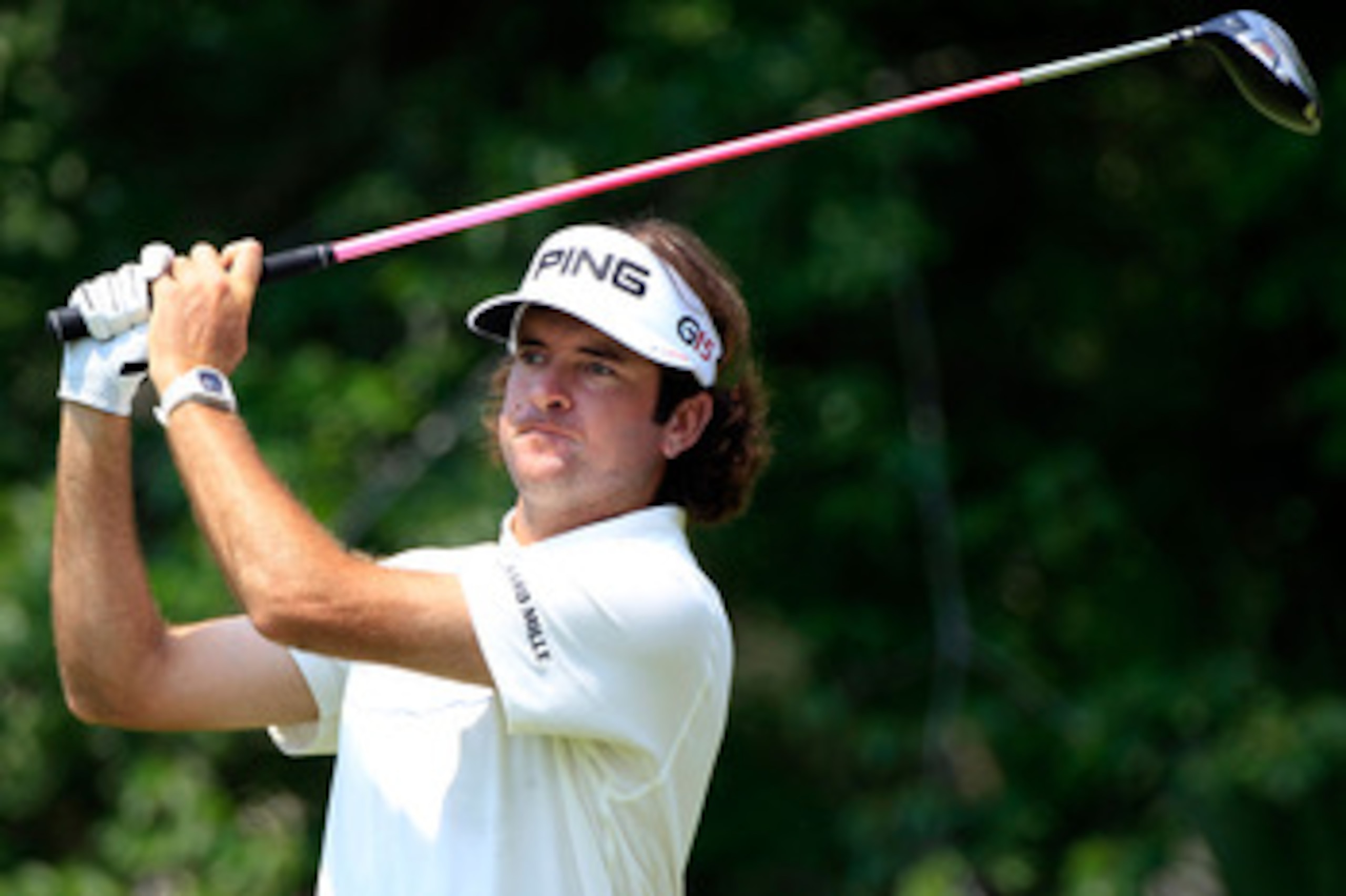 PONTE VEDRA BEACH, FL - MAY 14:  Bubba Watson hits hits tee shot on the fifth hole during the third round of THE PLAYERS Championship held at THE PLAYERS Stadium course at TPC Sawgrass on May 14, 2011 in Ponte Vedra Beach, Florida.  (Photo by Sam Greenwoo