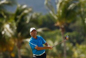 RIO GRANDE, PR - MARCH 11:  Stephen Ames of Canada watches his drive during the second round of the Puerto Rico Open presented by seepuertorico.com at Trump International Golf Club on March 11, 2011 in Rio Grande, Puerto Rico.  (Photo by Michael Cohen/Get