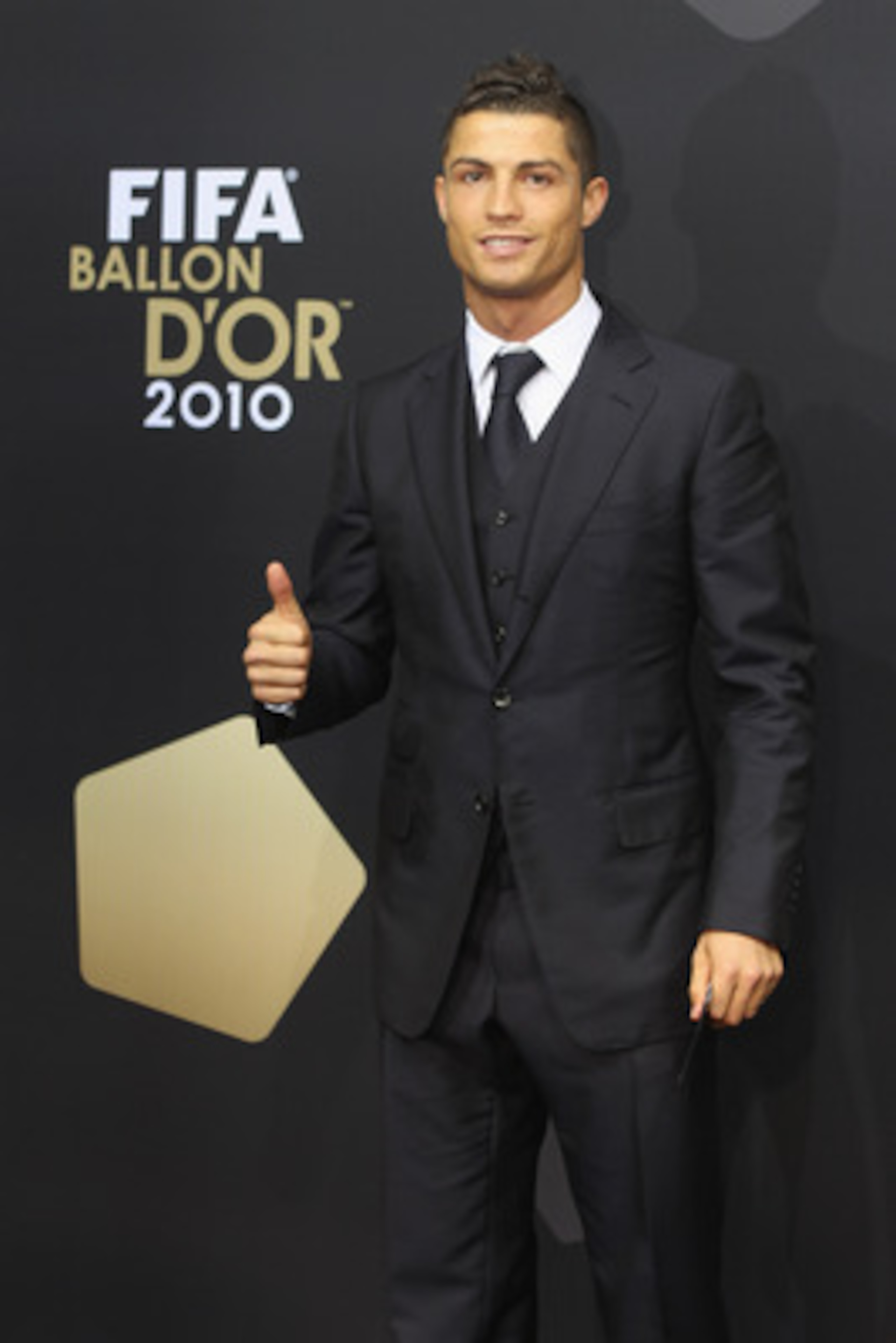 ZURICH, SWITZERLAND - JANUARY 10: Cristiano Ronaldo of Portugal arrives during the FIFA Ballon d'or Gala at the Zurich Kongresshaus on January 10, 2011 in Zurich, Switzerland.  (Photo by Michael Steele/Getty Images)