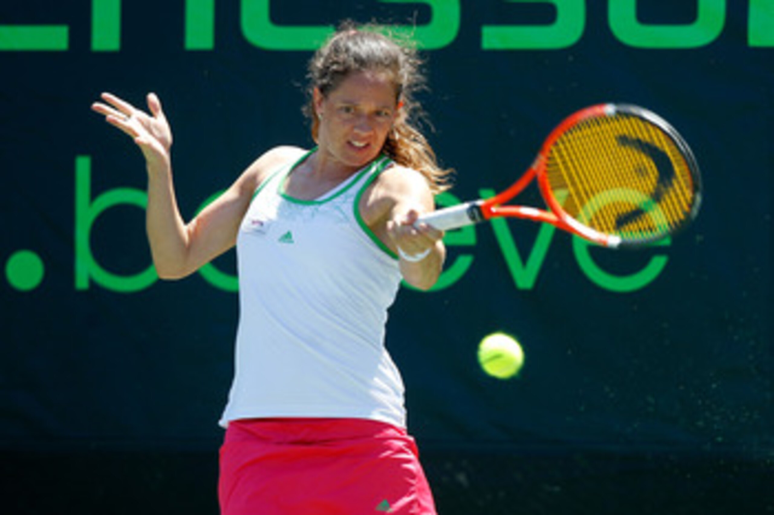 KEY BISCAYNE, FL - MARCH 24: Patty Schnyder of Switzerland hits a return against Lucie Safarova of the Czech Republic during the Sony Ericsson Open at Crandon Park Tennis Center on March 24, 2011 in Key Biscayne, Florida. (Photo by Matthew Stockman/Gett KEY BISCAYNE, FL - MARCH 24: Patty Schnyder of Switzerland hits a return against Lucie Safarova of the Czech Republic during the Sony Ericsson Open at Crandon Park Tennis Center on March 24, 2011 in Key Biscayne, Florida. (Photo by Matthew Stockman/Gett