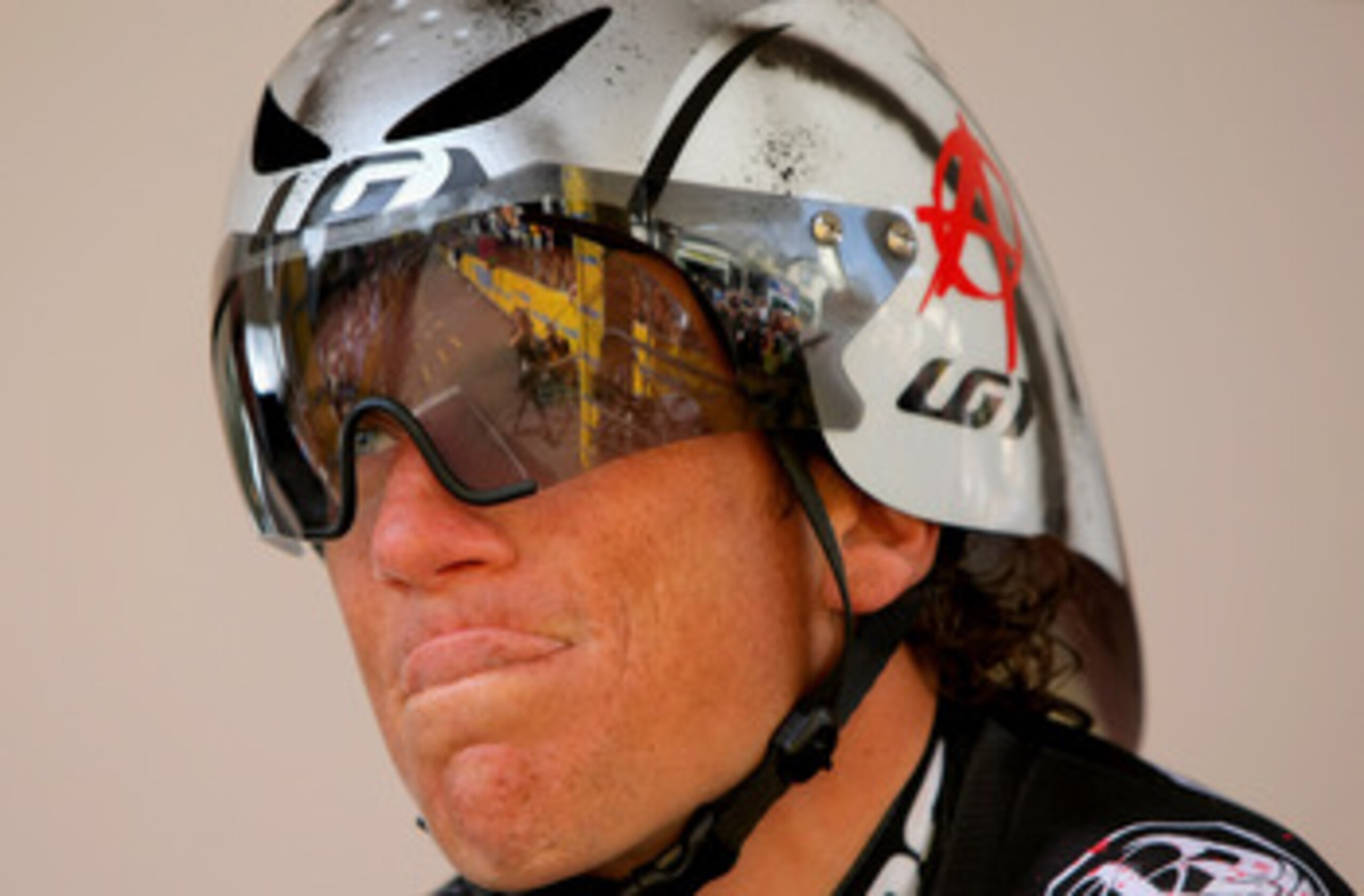 SOLVANG, CA - FEBRUARY 20:  Tyler Hamilton of the USA and riding for Rock Racing prepares for the start of the Individual Time Trial on Stage 6 of the AMGEN Tour of California on February 20, 2009 in Solvang, California.  (Photo by Doug Pensinger/Getty Im