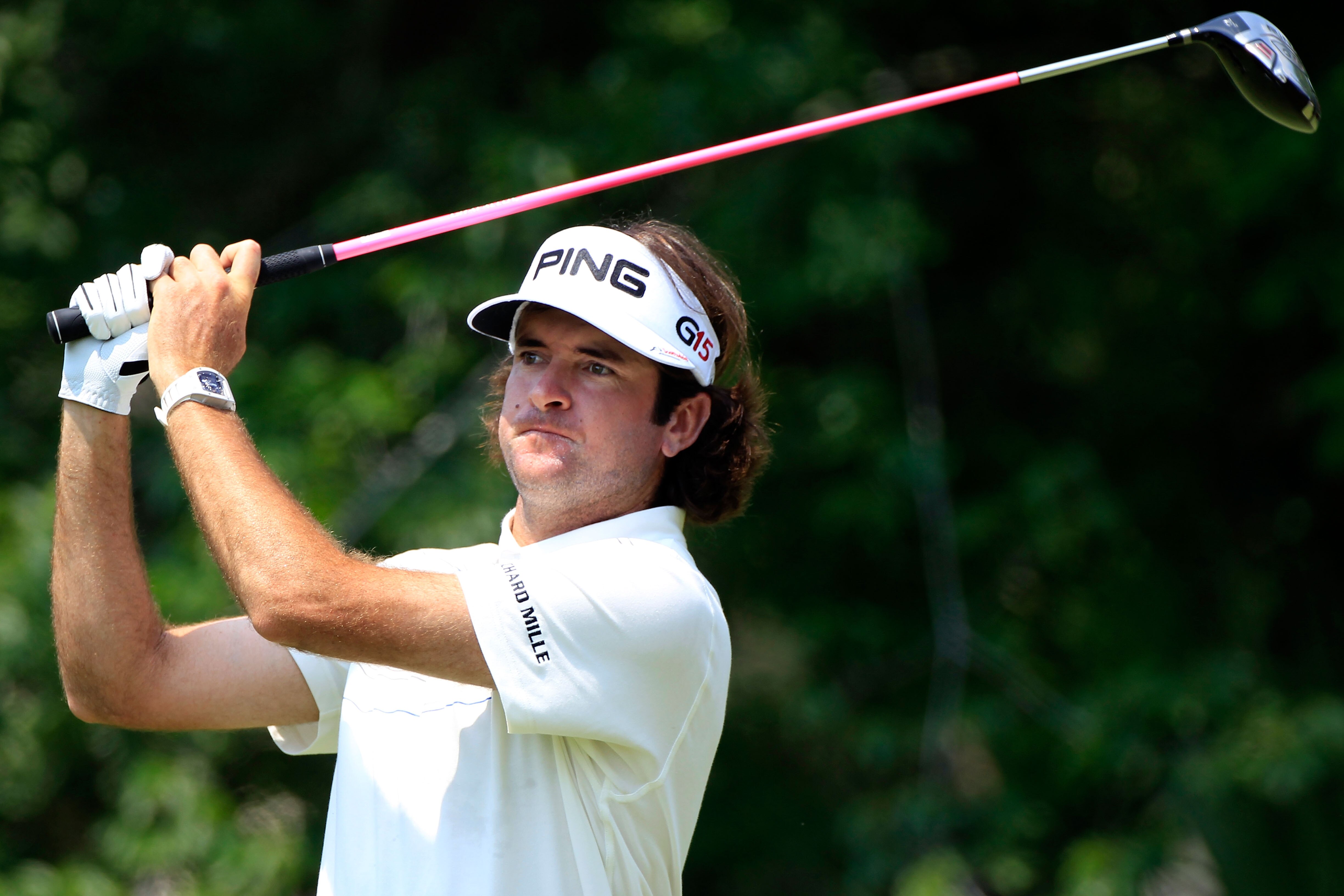 PONTE VEDRA BEACH, FL - MAY 14:  Bubba Watson hits hits tee shot on the fifth hole during the third round of THE PLAYERS Championship held at THE PLAYERS Stadium course at TPC Sawgrass on May 14, 2011 in Ponte Vedra Beach, Florida.  (Photo by Sam Greenwoo