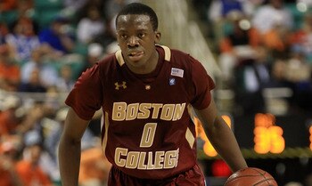 GREENSBORO, NC - MARCH 11:  Reggie Jackson #0 of the Boston College Eagles moves the ball against the Clemson Tigers during the second half in the quarterfinals of the 2011 ACC men's basketball tournament at the Greensboro Coliseum on March 11, 2011 in Gr