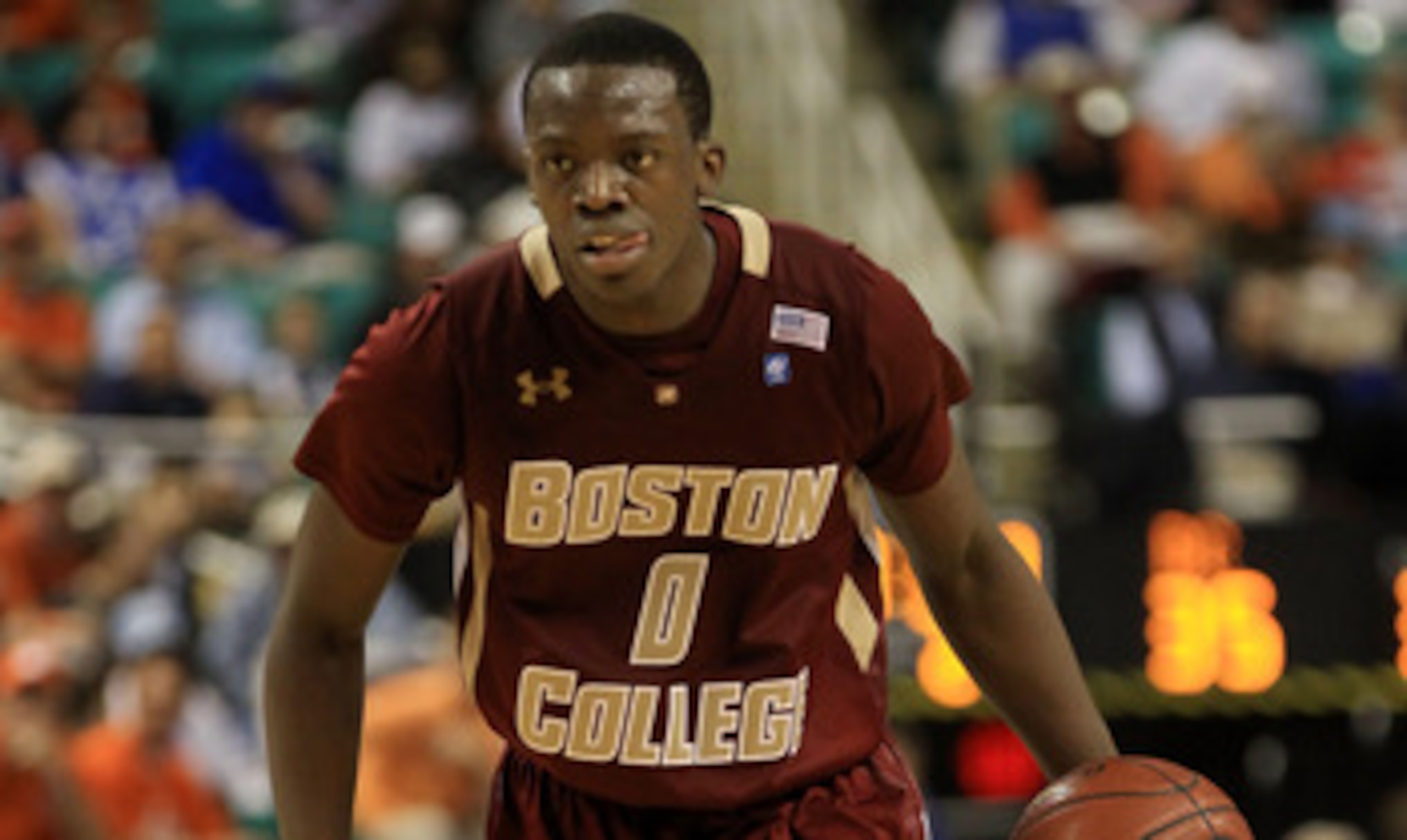 GREENSBORO, NC - MARCH 11:  Reggie Jackson #0 of the Boston College Eagles moves the ball against the Clemson Tigers during the second half in the quarterfinals of the 2011 ACC men's basketball tournament at the Greensboro Coliseum on March 11, 2011 in Gr