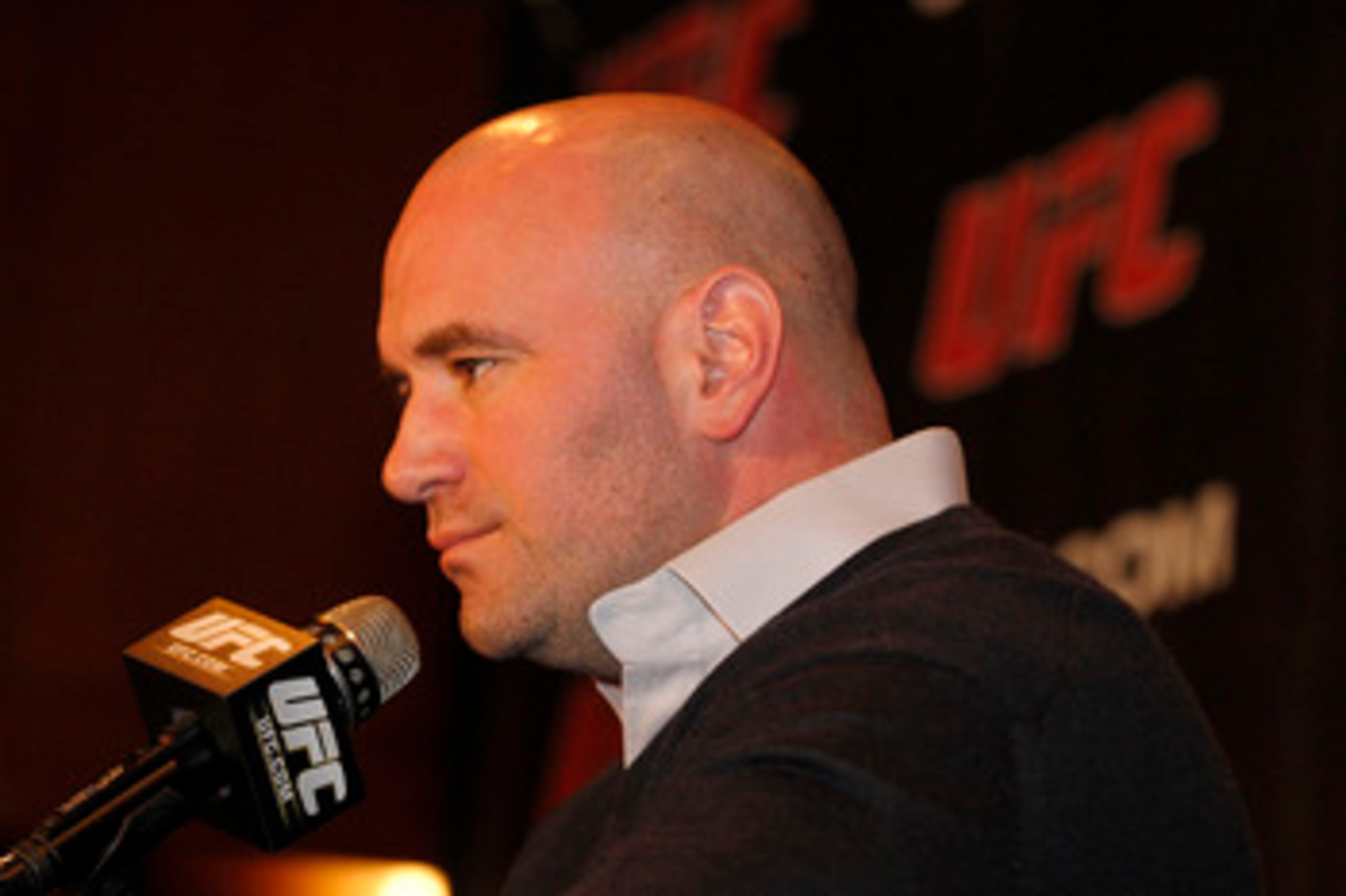 NEW YORK, NY - JANUARY 13:  Dana White, UFC President, speaks during a press conference to announce commitment to bring UFC to Madison Square Garden and New York State at Madison Square Garden on January 13, 2011 in New York City.  (Photo by Michael Cohen