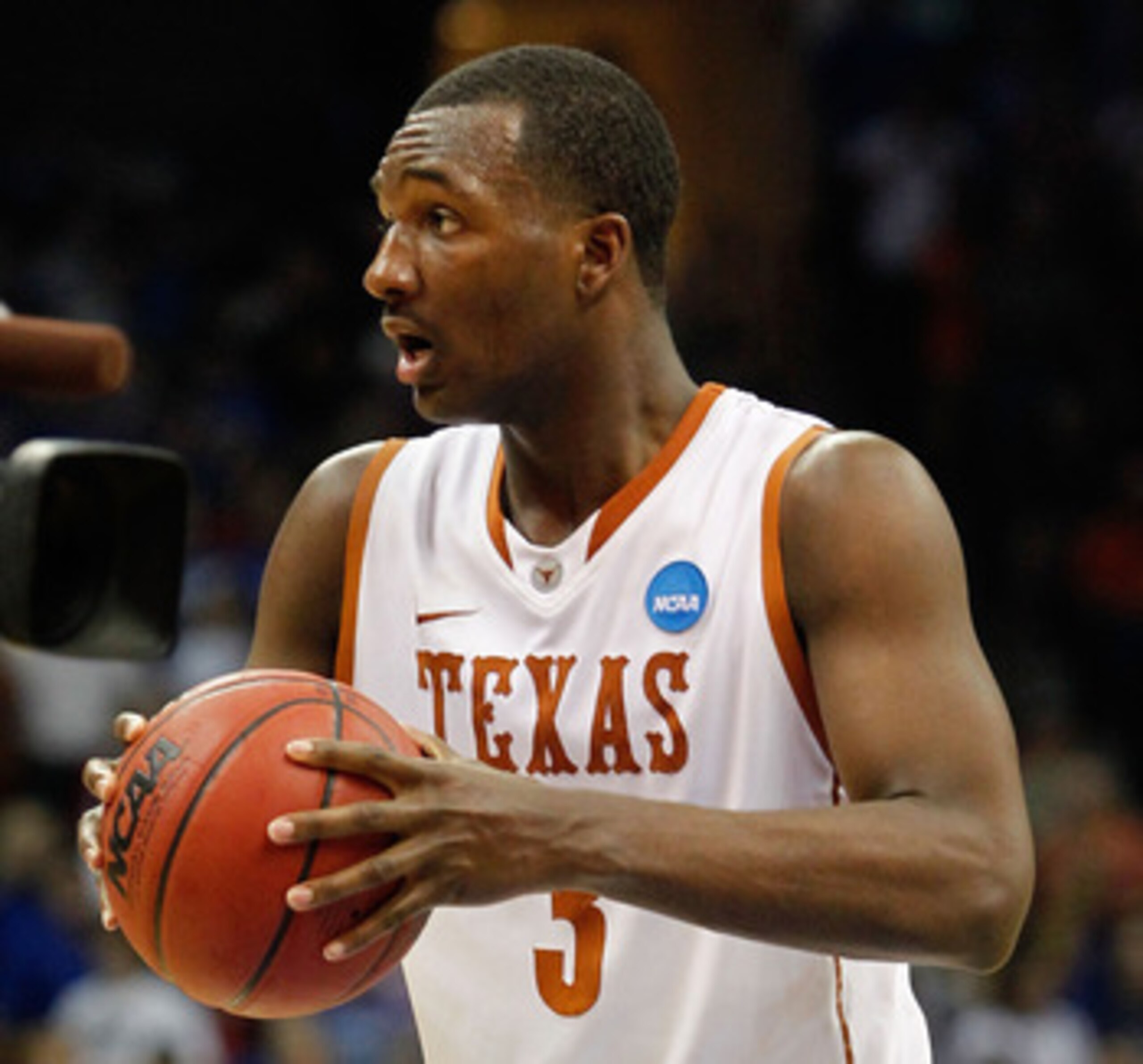 TULSA, OK - MARCH 20:  Jordan Hamilton #3 of the Texas Longhorns reacts at the end of their 70-69 loss to the Arizona Wildcats in the third round of the 2011 NCAA men's basketball tournament at BOK Center on March 20, 2011 in Tulsa, Oklahoma.  (Photo by T