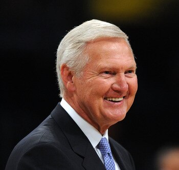 LOS ANGELES, CA - JUNE 03:  Former Lakers player and Genral Manager Jerry west looks on as the Boston Celtics play the Los Angeles Lakers in Game One of the 2010 NBA Finals at Staples Center on June 3, 2010 in Los Angeles, California.  NOTE TO USER: User