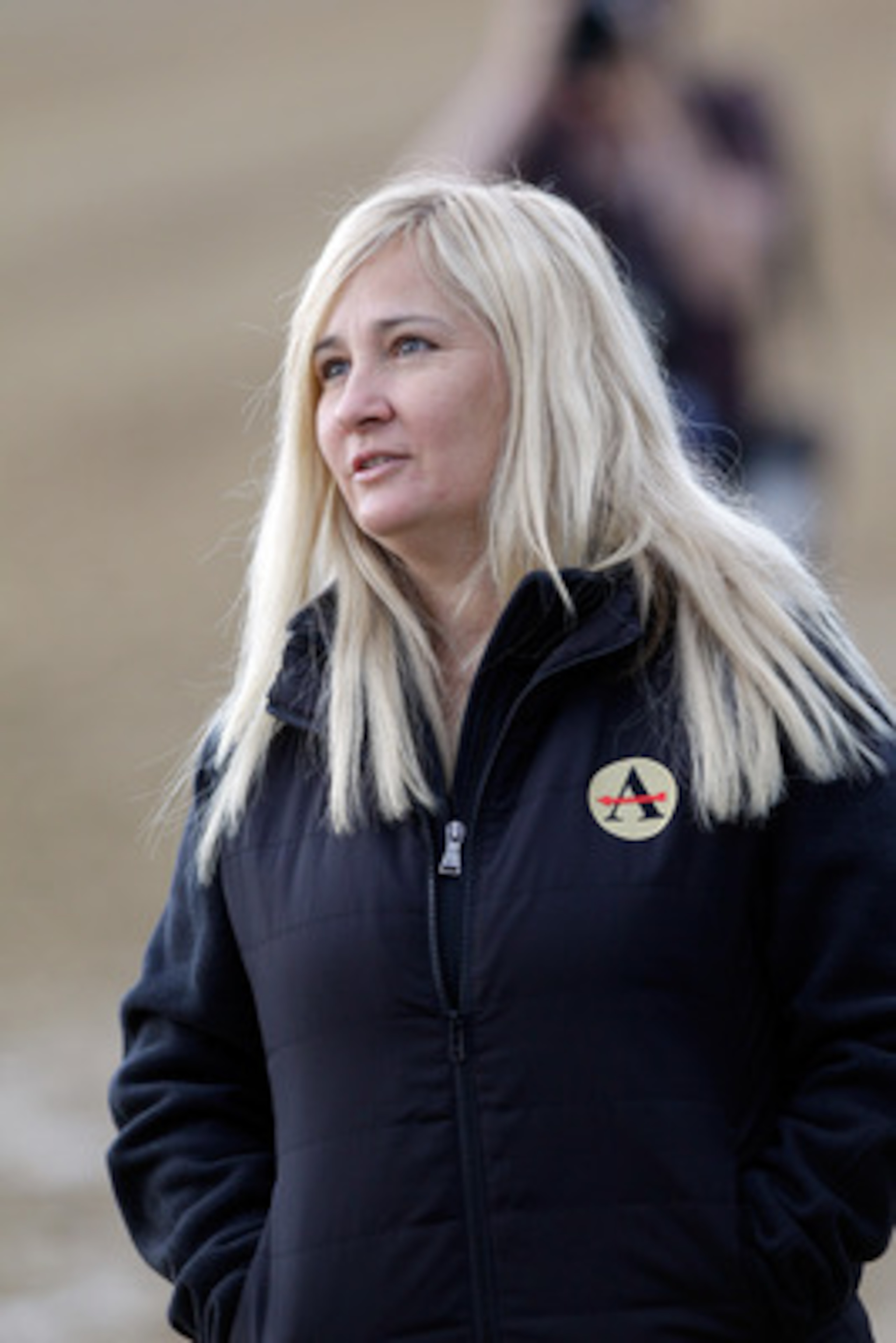 BALTIMORE, MD - MAY 20:  Trainer Kathy Ritvo watches her horse, Preakness entrant Mucho Macho Man, go over the track at Pimlico Race Course on May 20, 2011 in Baltimore, Maryland. The 136th running of the Preakness Stakes will take place on May 21.   (Pho