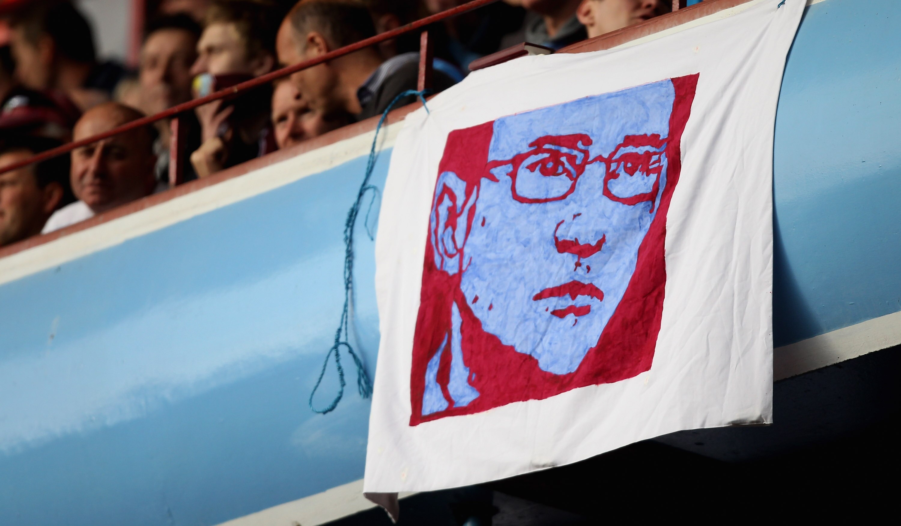BIRMINGHAM, ENGLAND - MAY 09:  Fans display an image of Aston Villa manager Martin O'Neill during the Barclays Premier League match between Aston Villa and Blackburn Rovers at Villa Park on May 9, 2010 in Birmingham, England.  (Photo by Warren Little/Gett