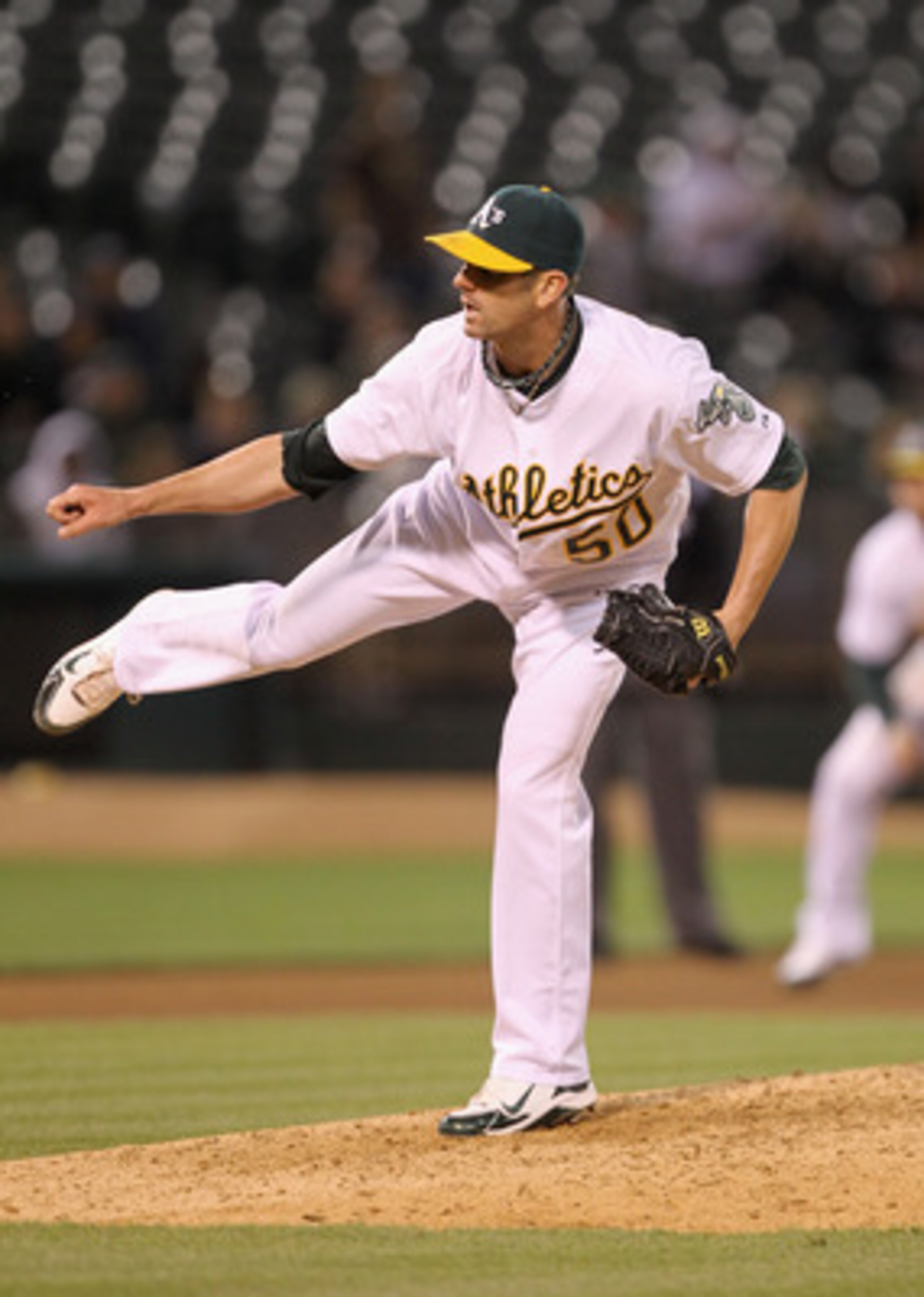 OAKLAND, CA - MAY 18:  Grant Balfour #50 of the Oakland Athletics pitches against the Minnesota Twins at Oakland-Alameda County Coliseum on May 18, 2011 in Oakland, California. Balfour is from Sydney, Australia.  (Photo by Ezra Shaw/Getty Images)