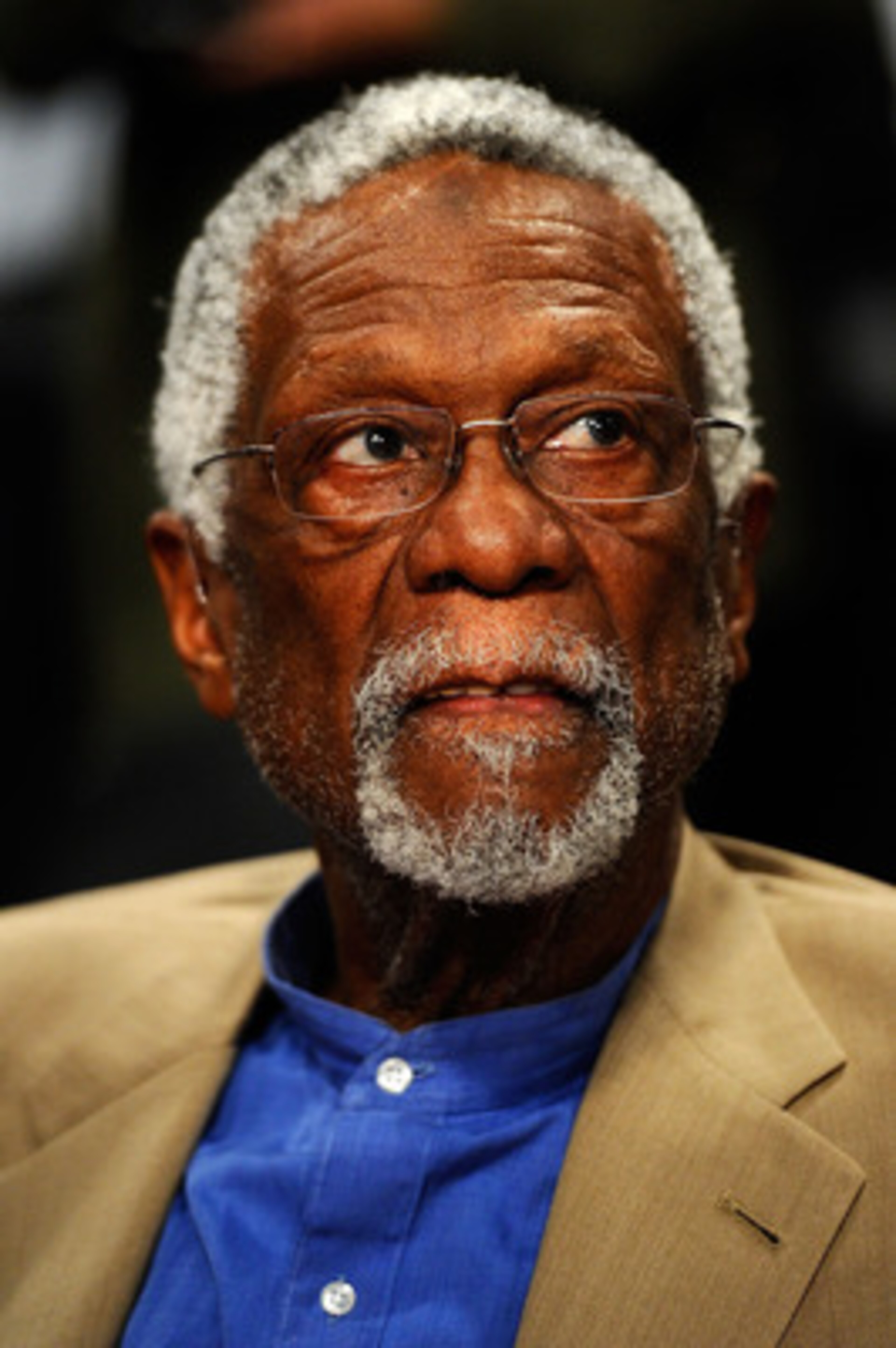 LOS ANGELES, CA - FEBRUARY 19:  NBA legend Bill Russell looks on as he attends NBA All-Star Saturday night presented by State Farm at Staples Center on February 19, 2011 in Los Angeles, California.  NOTE TO USER: User expressly acknowledges and agrees tha