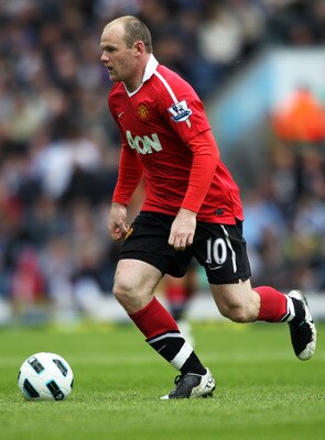 BLACKBURN, ENGLAND - MAY 14:  Wayne Rooney of Manchester United in action during the Barclays Premier League match between Blackburn Rovers and Manchester United at Ewood park on May 14, 2011 in Blackburn, England.  (Photo by Dean Mouhtaropoulos/Getty Ima