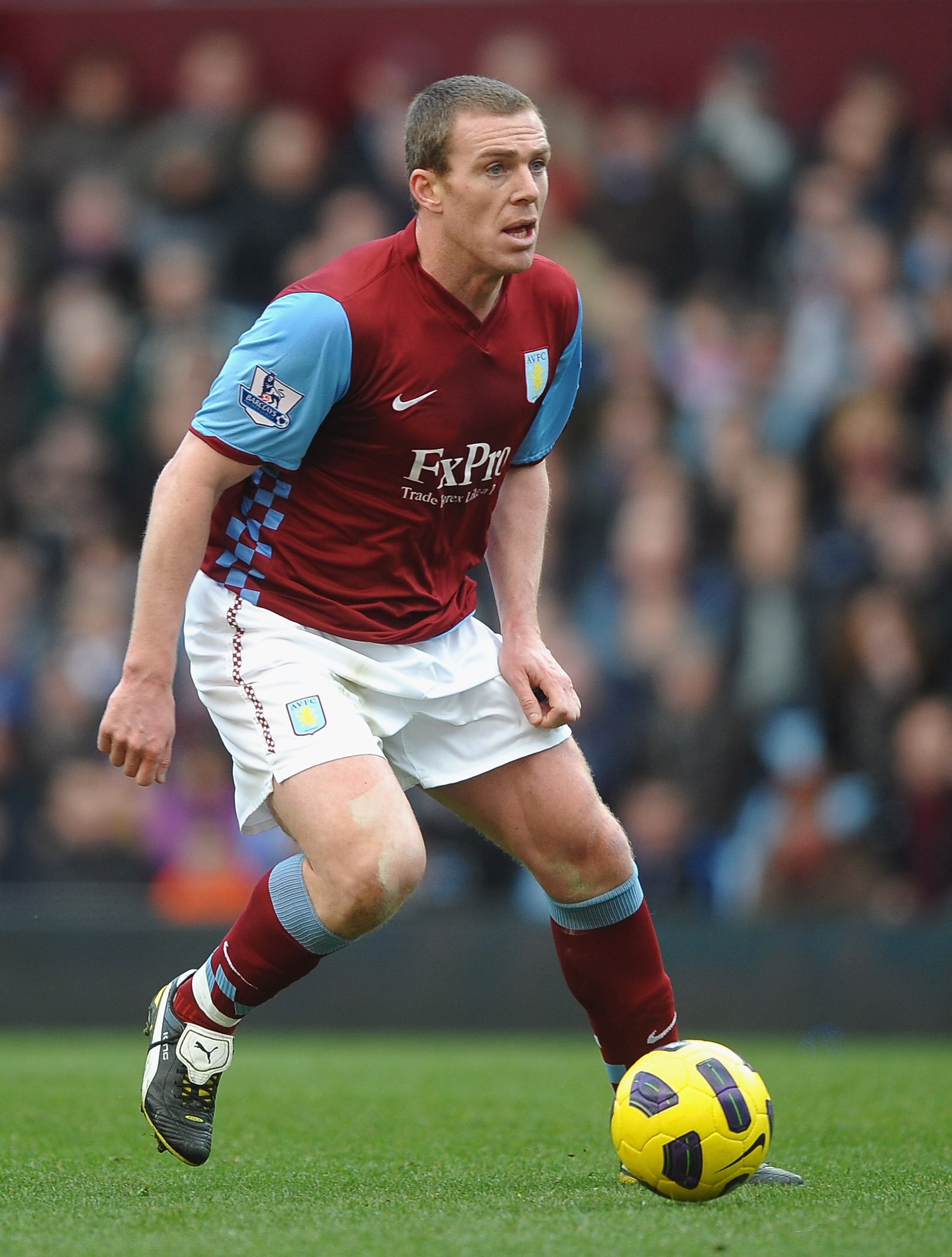BIRMINGHAM, ENGLAND - FEBRUARY 26: Richard Dunne of Aston Villa in action during the Barclays Premier League match between Aston Villa and Blackburn Rovers at Villa Park on February 26, 2011 in Birmingham, England.  (Photo by Laurence Griffiths/Getty Imag